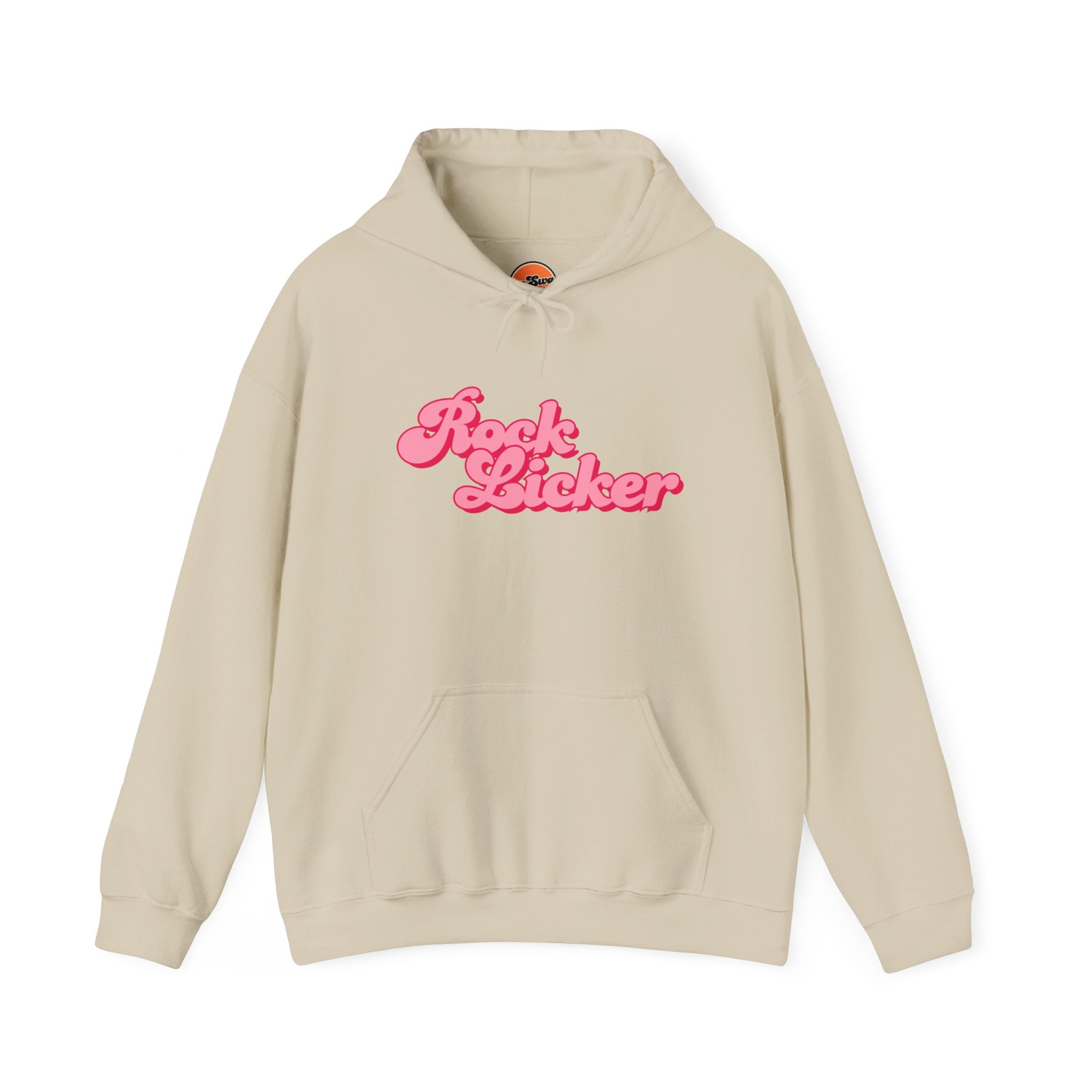 Sweatshirt Hoodie: Rock Licker pink text