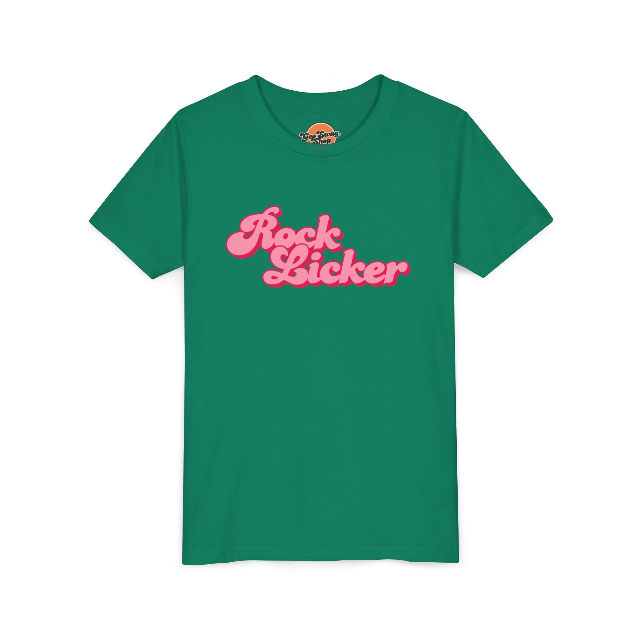 Youth Tee: Rock Licker Pink Text