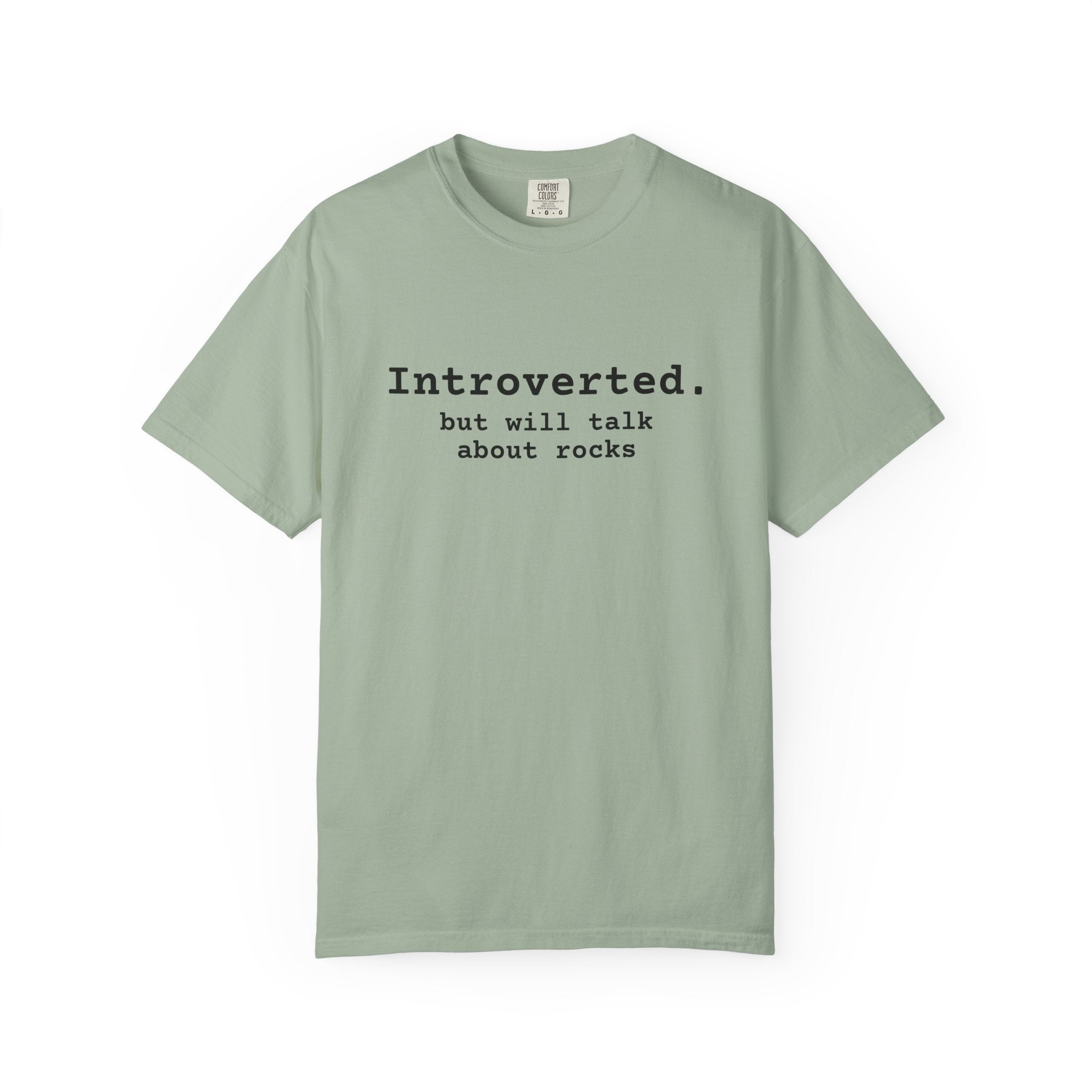 Black Funny Geology T-Shirt: Introverted but Will Talk About Rocks