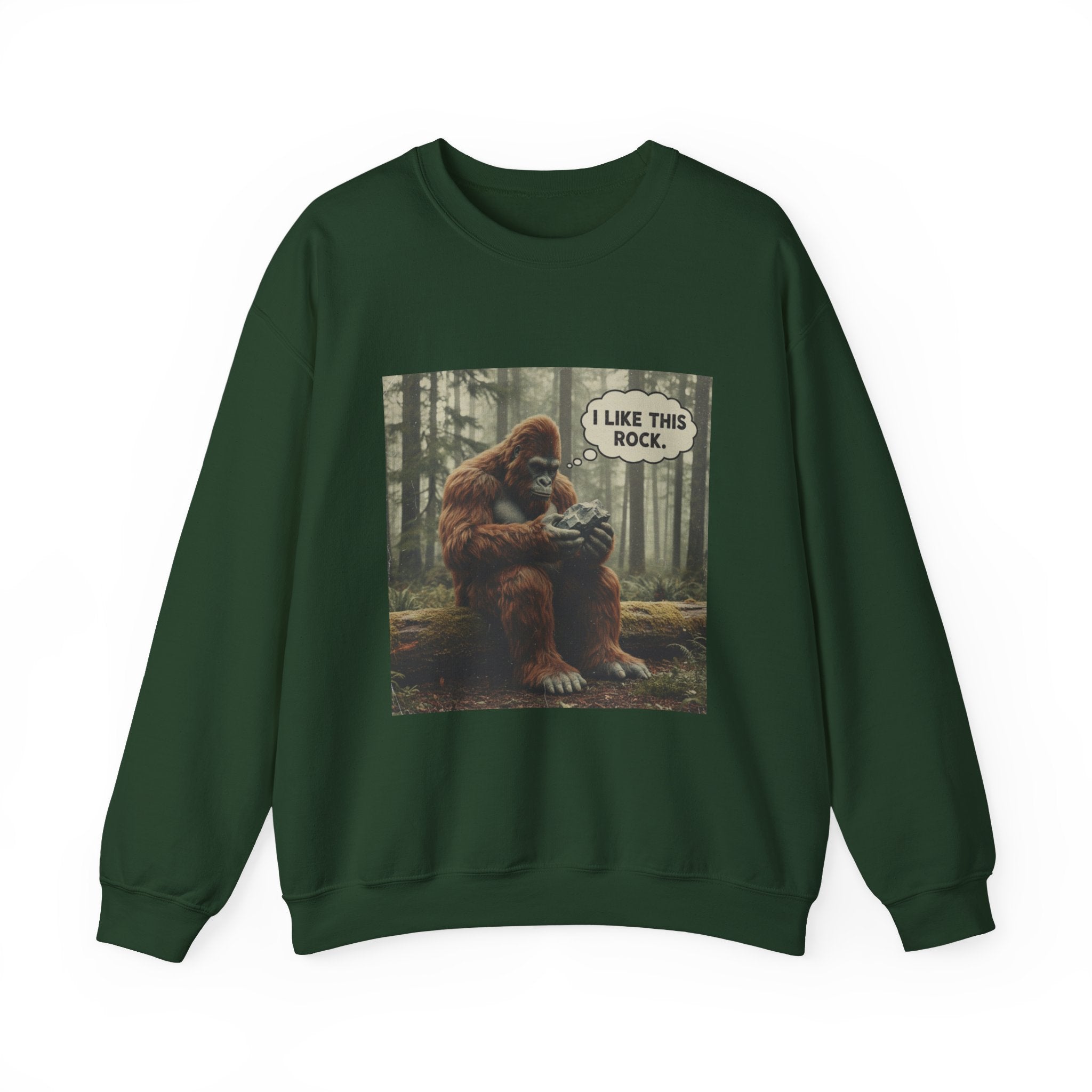 Sweatshirt Crewneck: Bigfoot - I Like This Rock