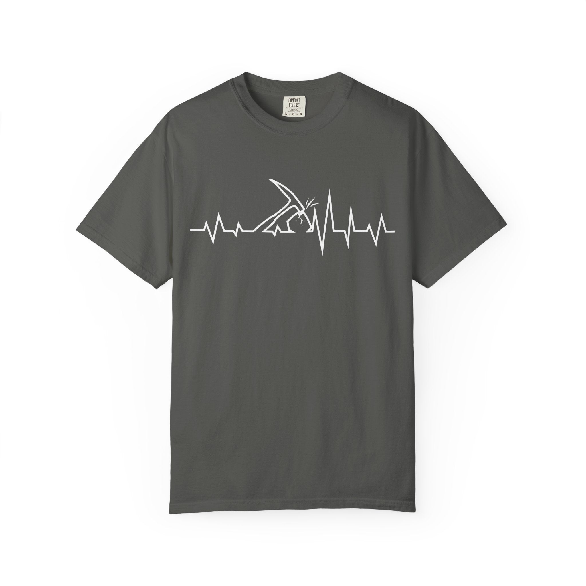 White Funny geology t-shirt - Heartbeat of a Geologist