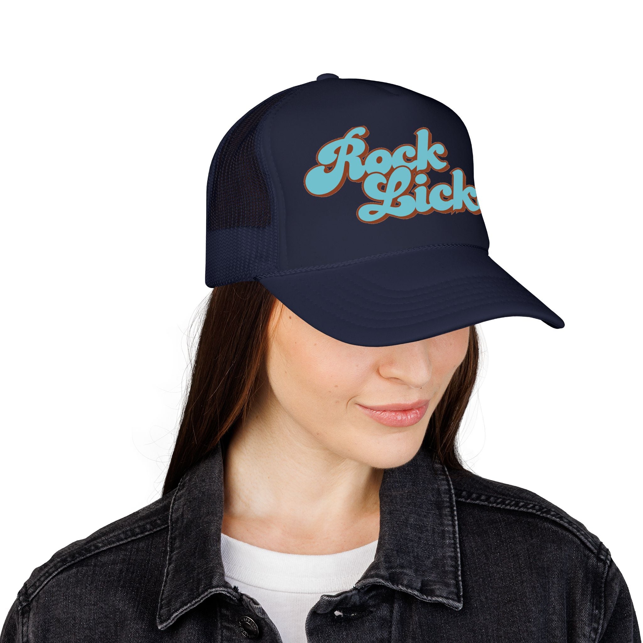 Trucker Hat: Rock Licker (blue text)