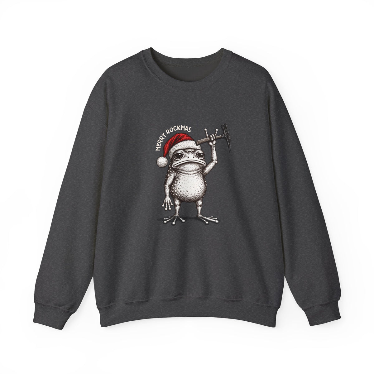 Geology Holiday Sweatshirt Crewneck: Merry Rockmas Frog