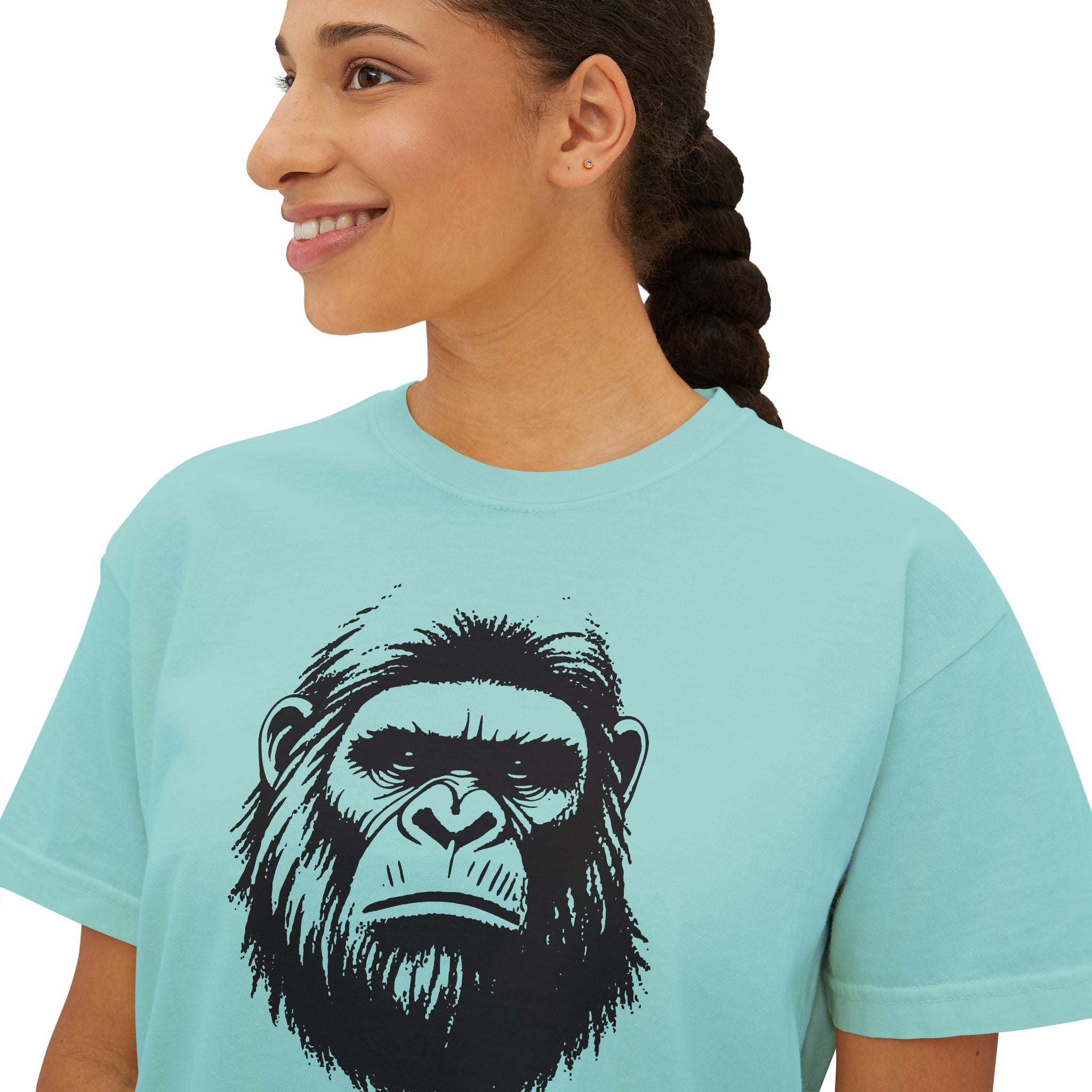 Boxy Tee: Face of Bigfoot