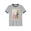 Natural/Black Funny Geology Ringer T-Shirt: Historic Collections - Gideon Mantell Geologic Strata 1838