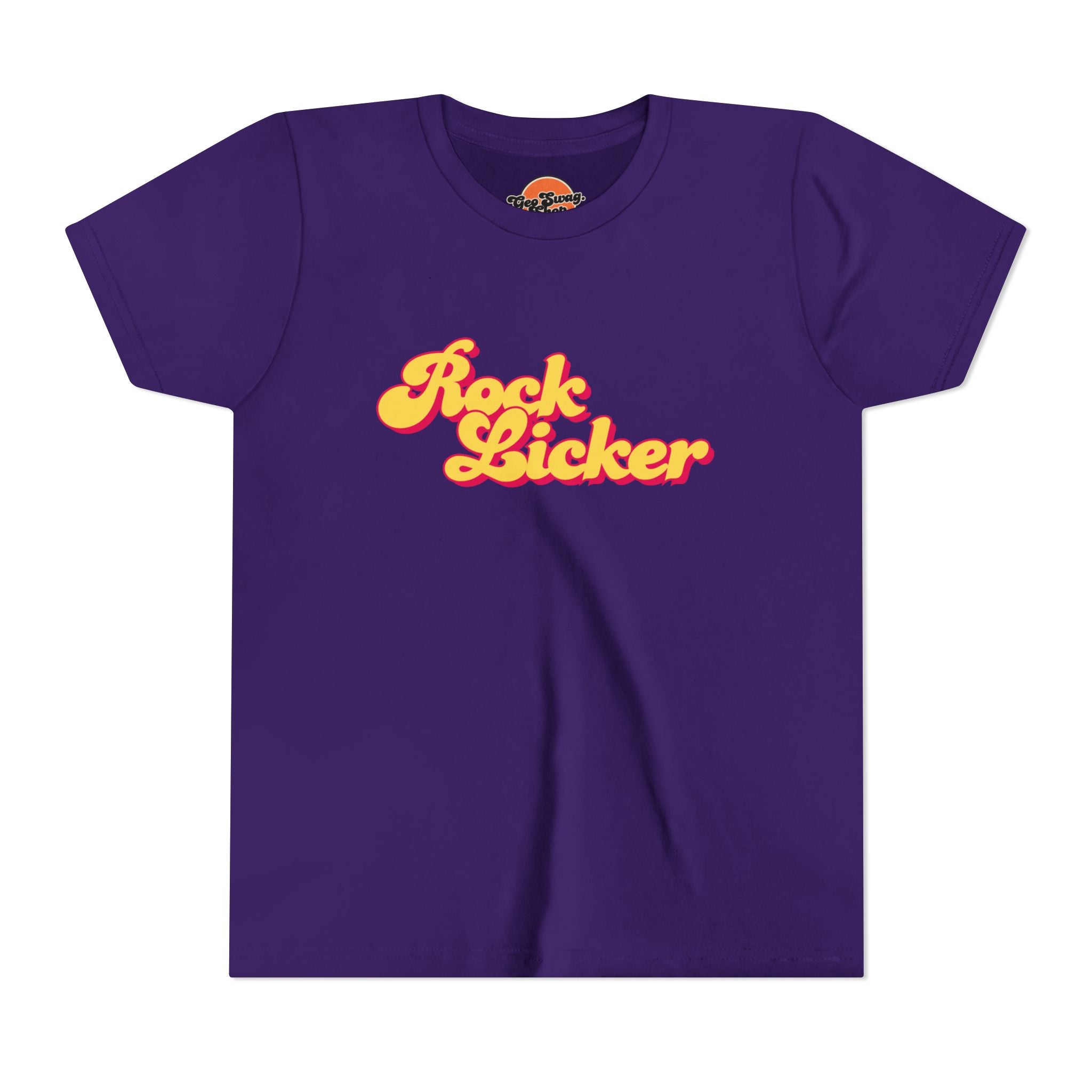 Youth Tee: Rock Licker Yellow Text