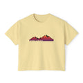 Boxy Geology T-Shirt: Sunset Mountain
