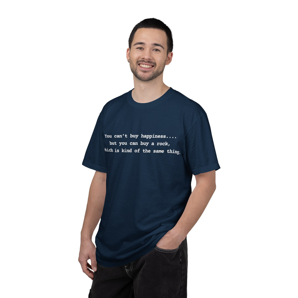 True Navy Funny Geology T-Shirt: You can't buy happiness, but you can buy a rock