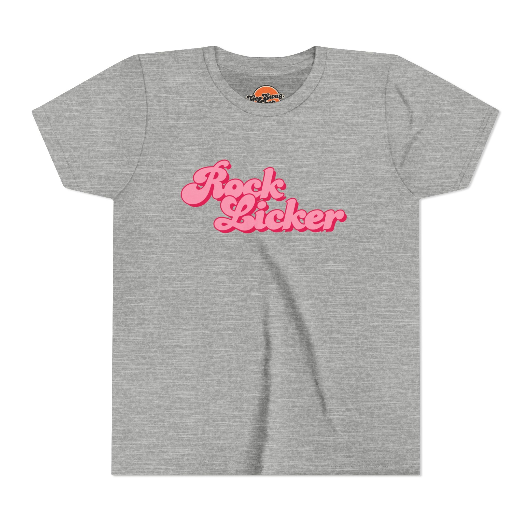 Youth Tee: Rock Licker Pink Text
