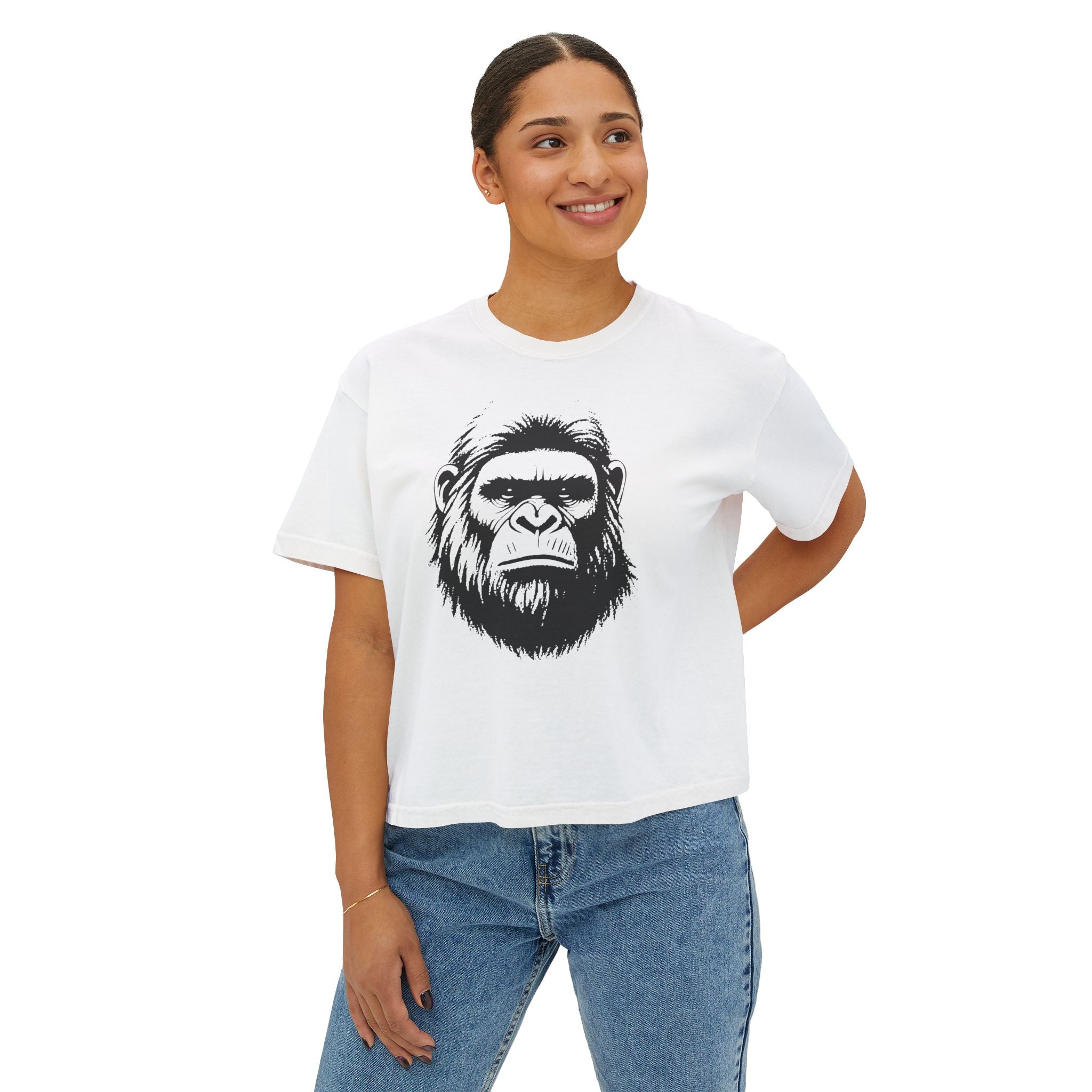 Boxy Tee: Face of Bigfoot