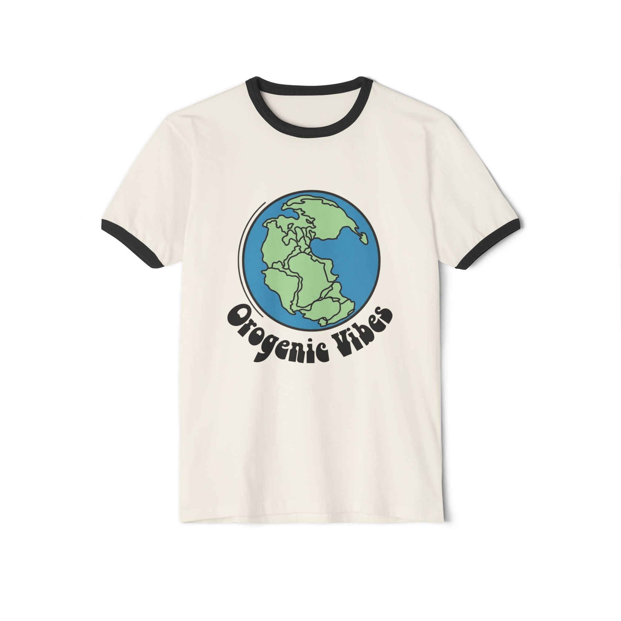 Heather Grey/Black Funny Geology Ringer T-Shirt: Orogenic Vibes
