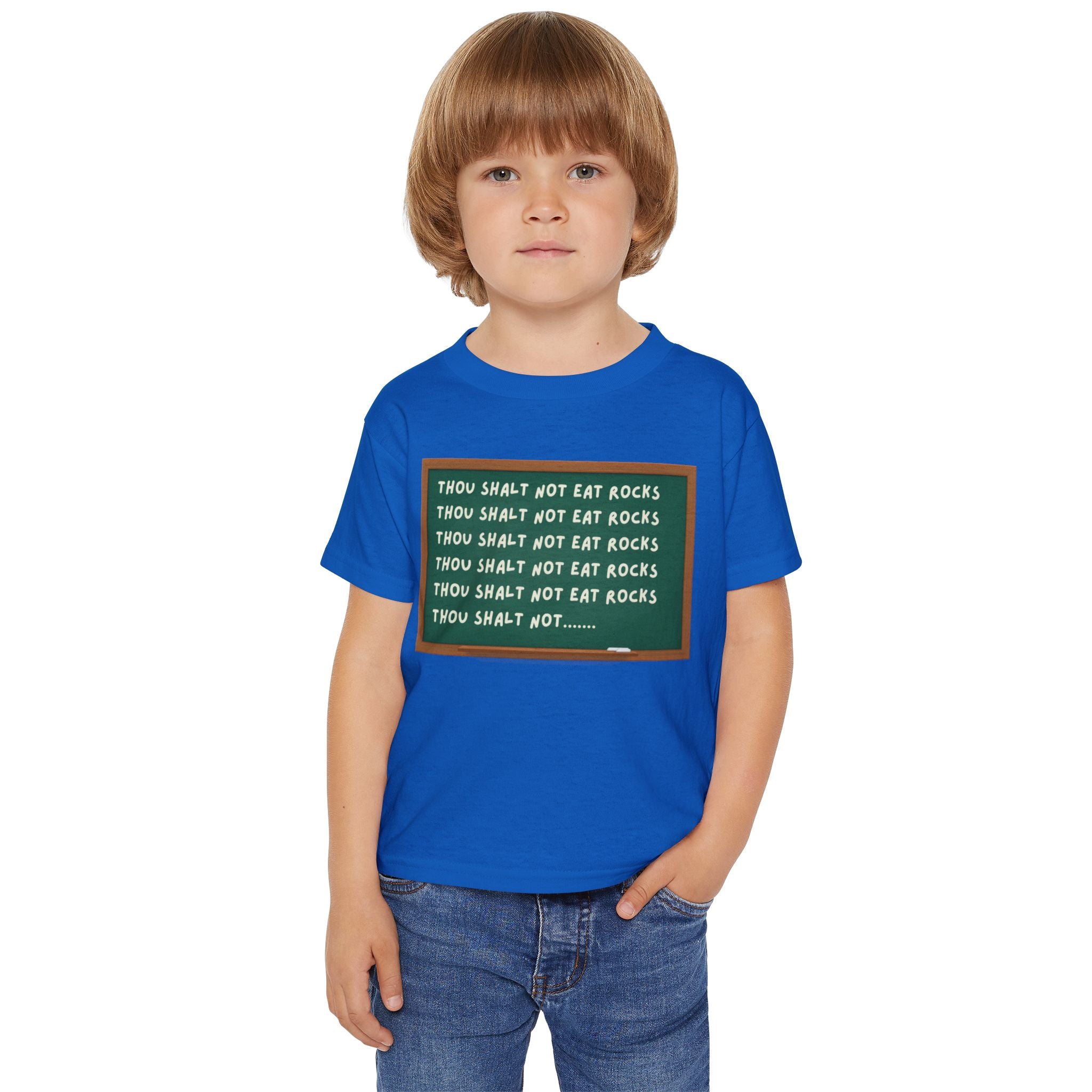 Toddler Tee: Thou Shalt Not Eat Rocks