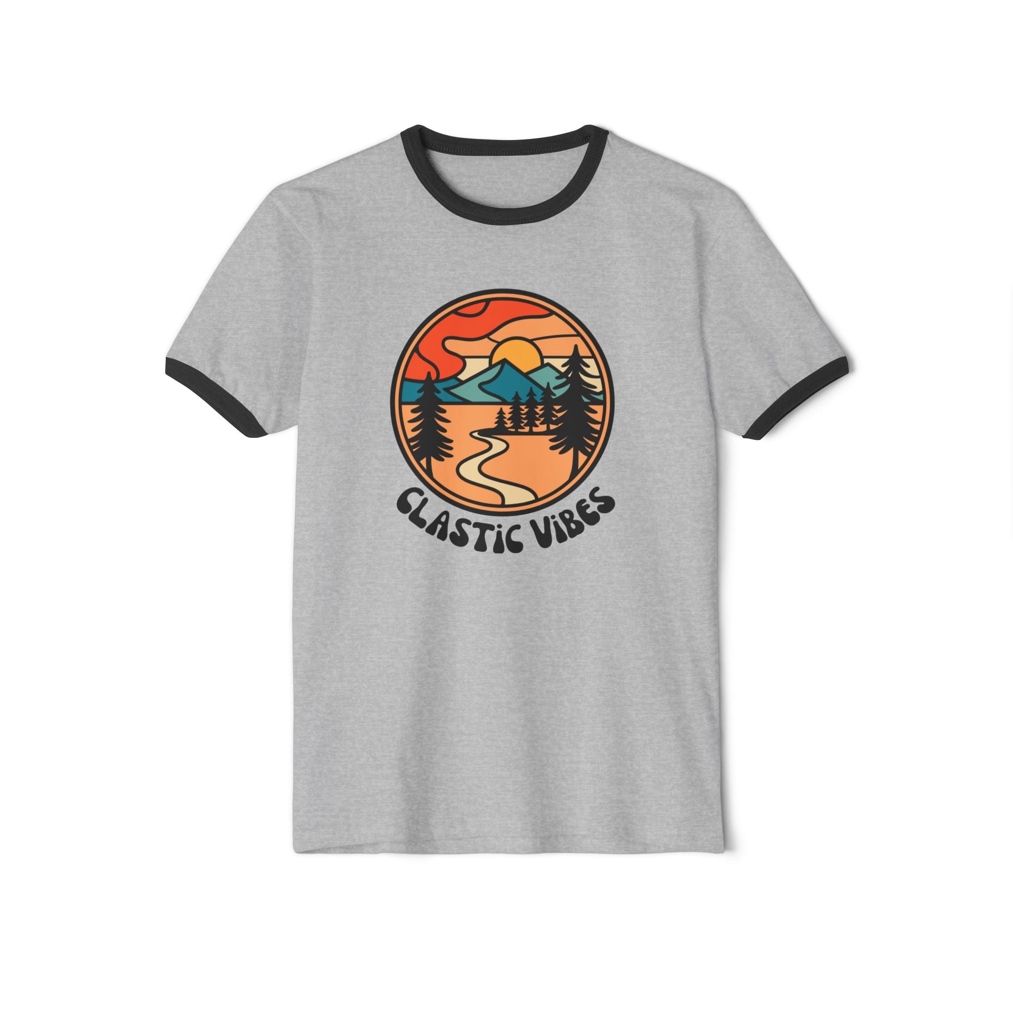 White/Black Funny Geology Ringer T-Shirt: Clastics Vibes