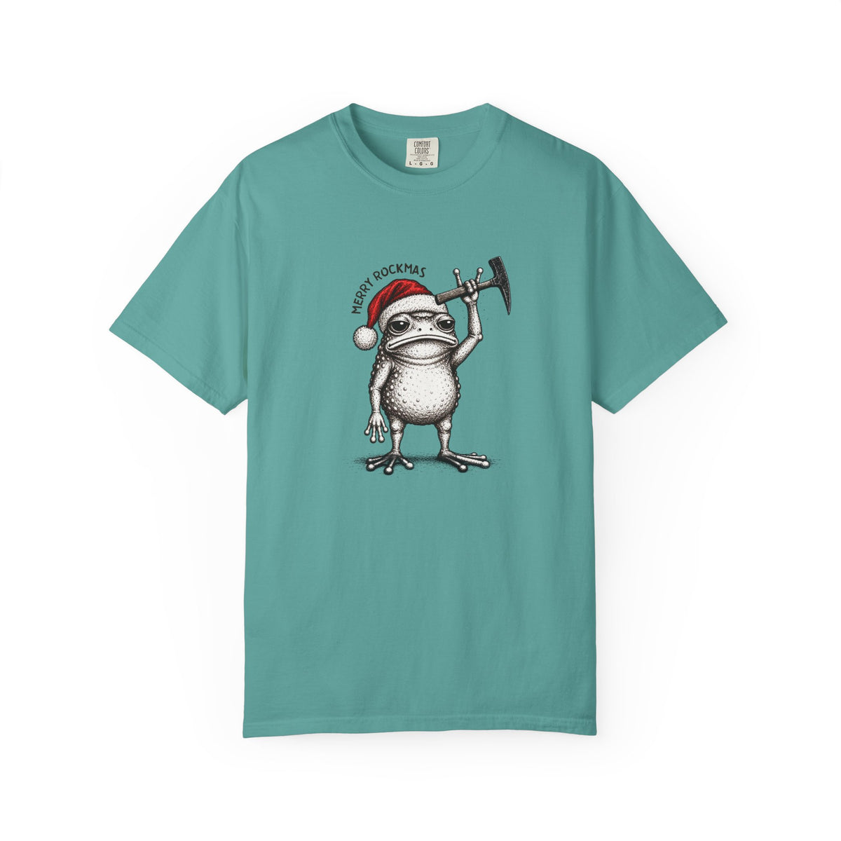 Geology Holiday T-Shirt: Merry Rockmas Frog