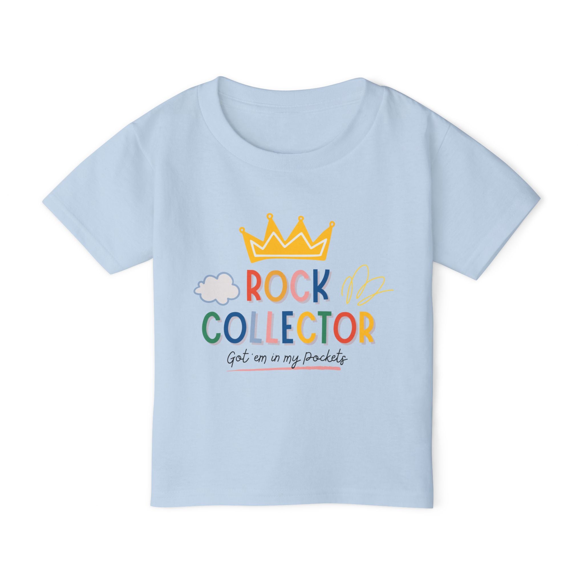 Sport Grey Toddler Geology T-Shirt: Lil Rock Licker Yellow Text