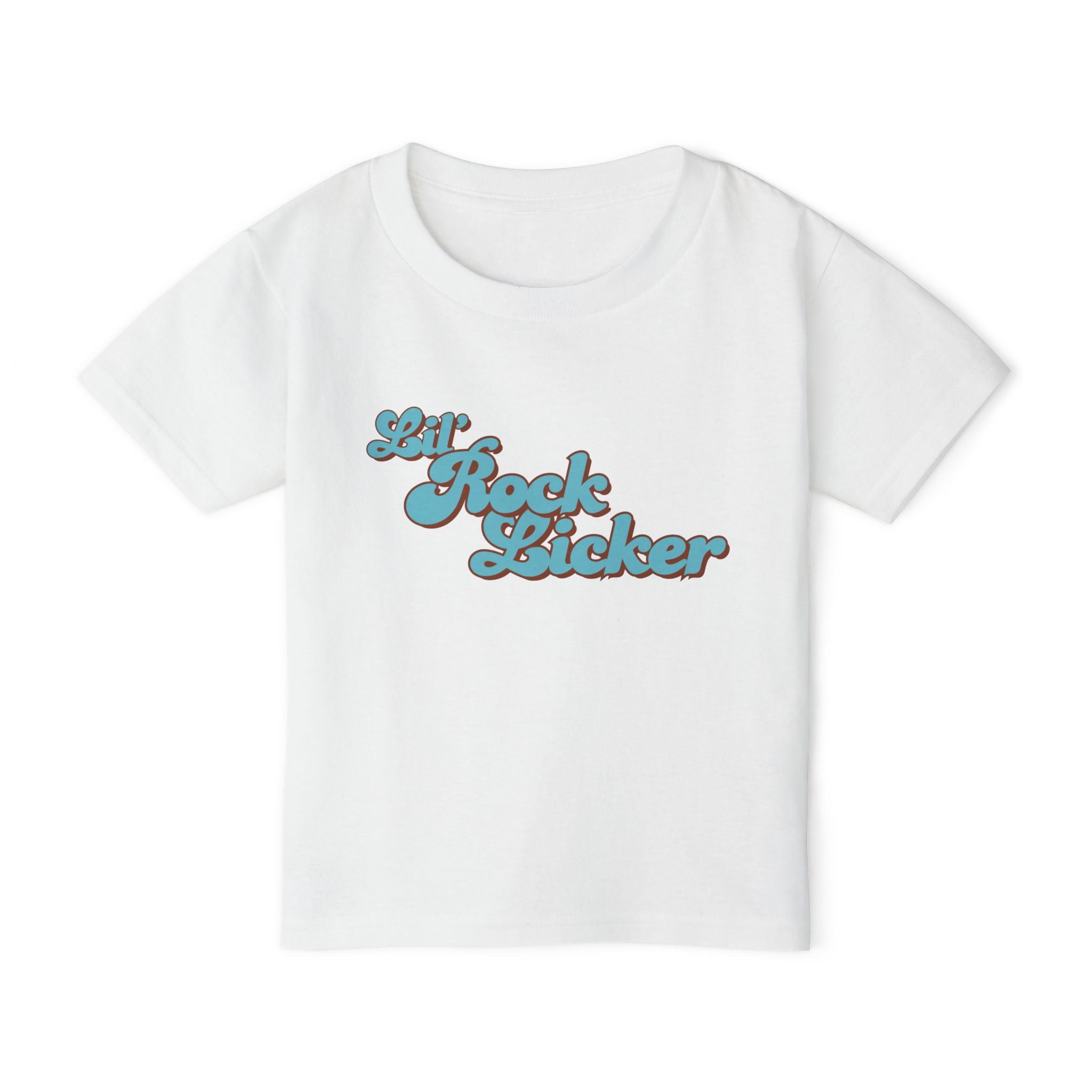 Toddler Tee: Lil Rock Licker Blue Text