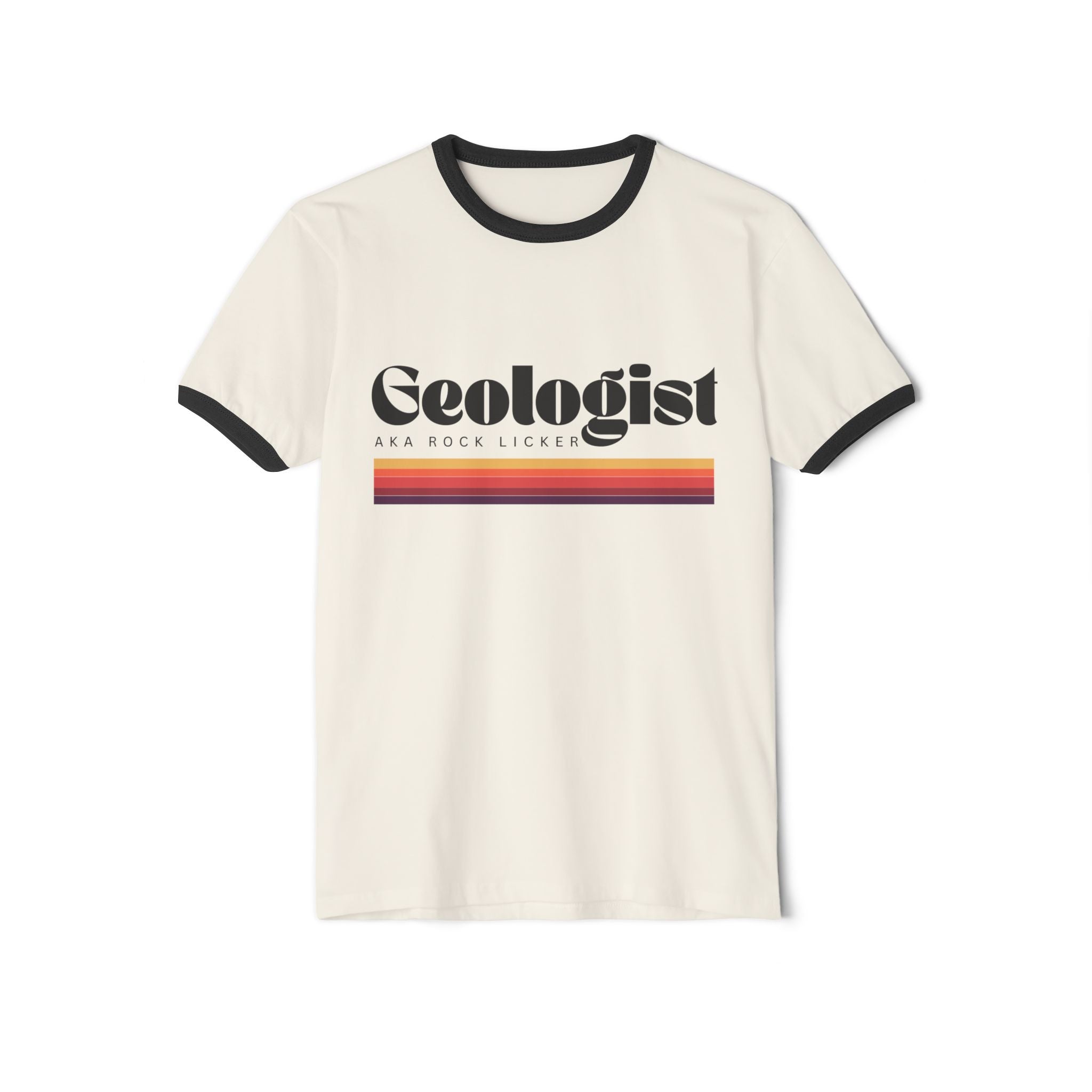 White/Black Funny Geology Ringer T-Shirt: Geologist AKA Rock Licker T-Shirt