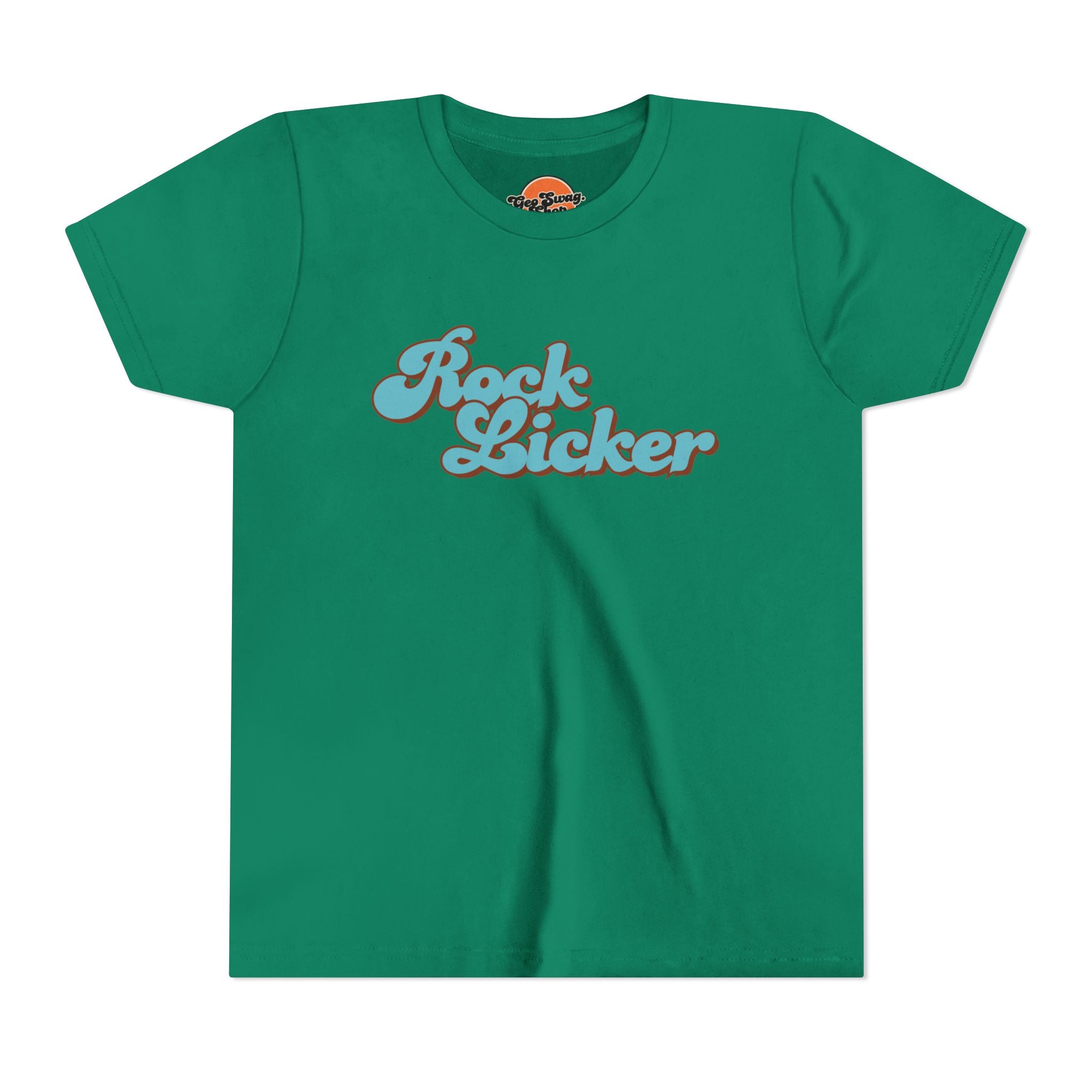 Youth Tee: Rock Licker Blue Text