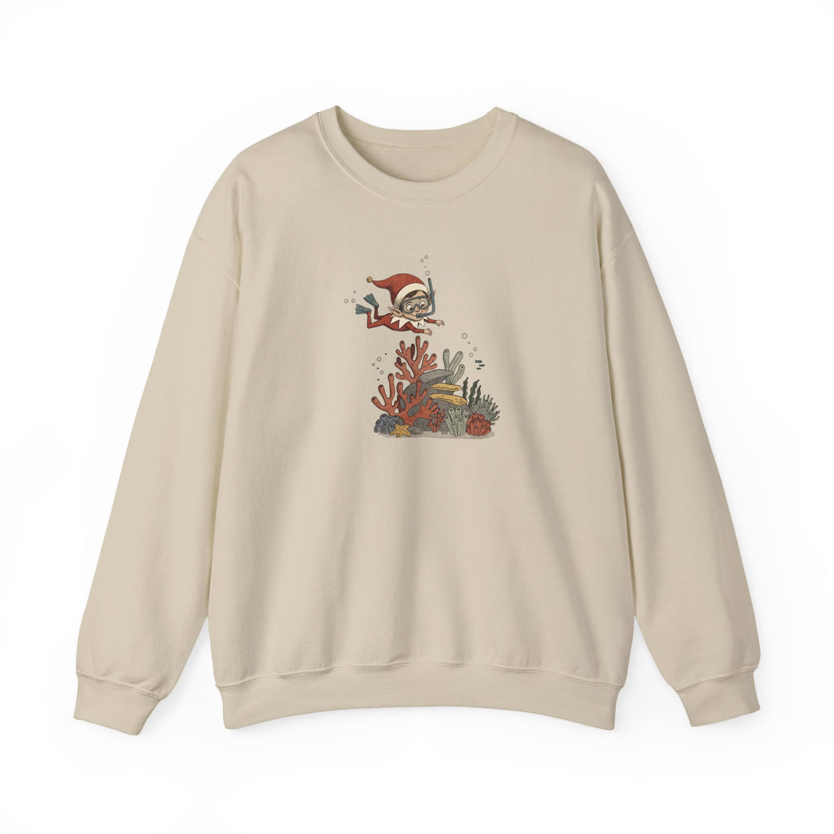 Geology Holiday Sweatshirt Crewneck: Elf on a Carbonate Shelf