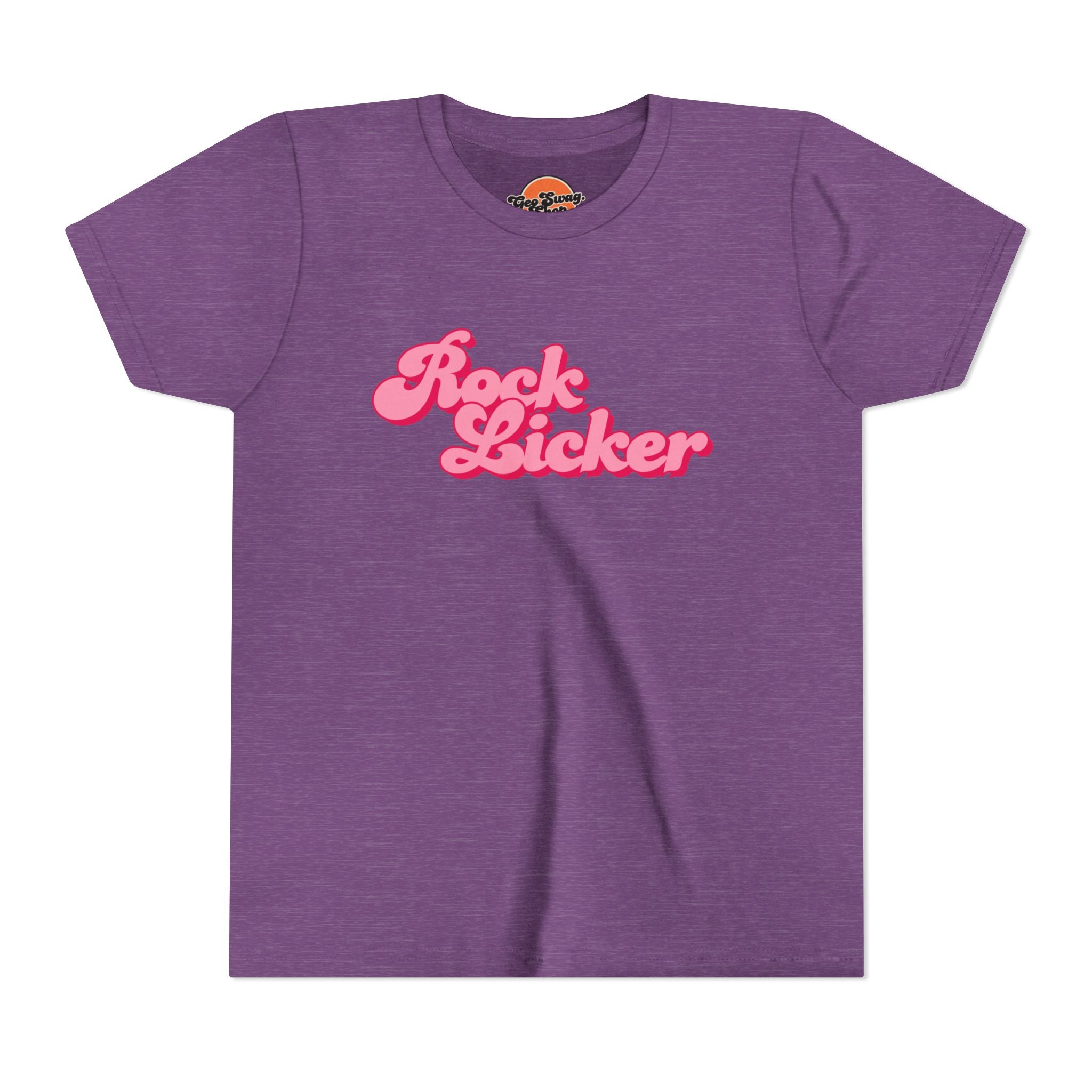 Youth Tee: Rock Licker Pink Text