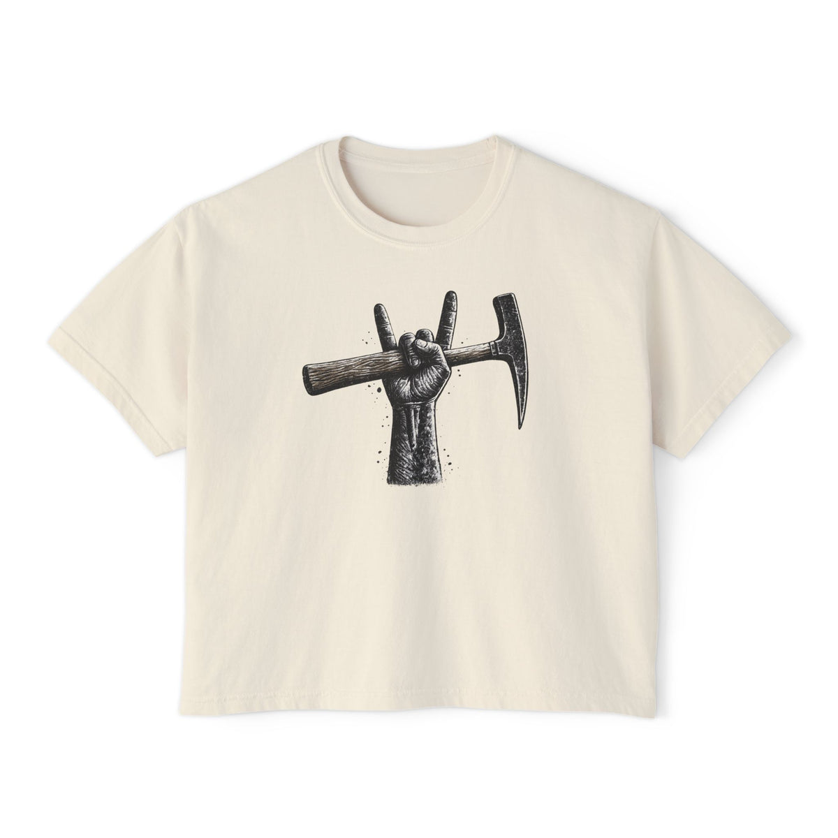 Ivory Funny Boxy Geology T-Shirt -  Geology Rocks V1