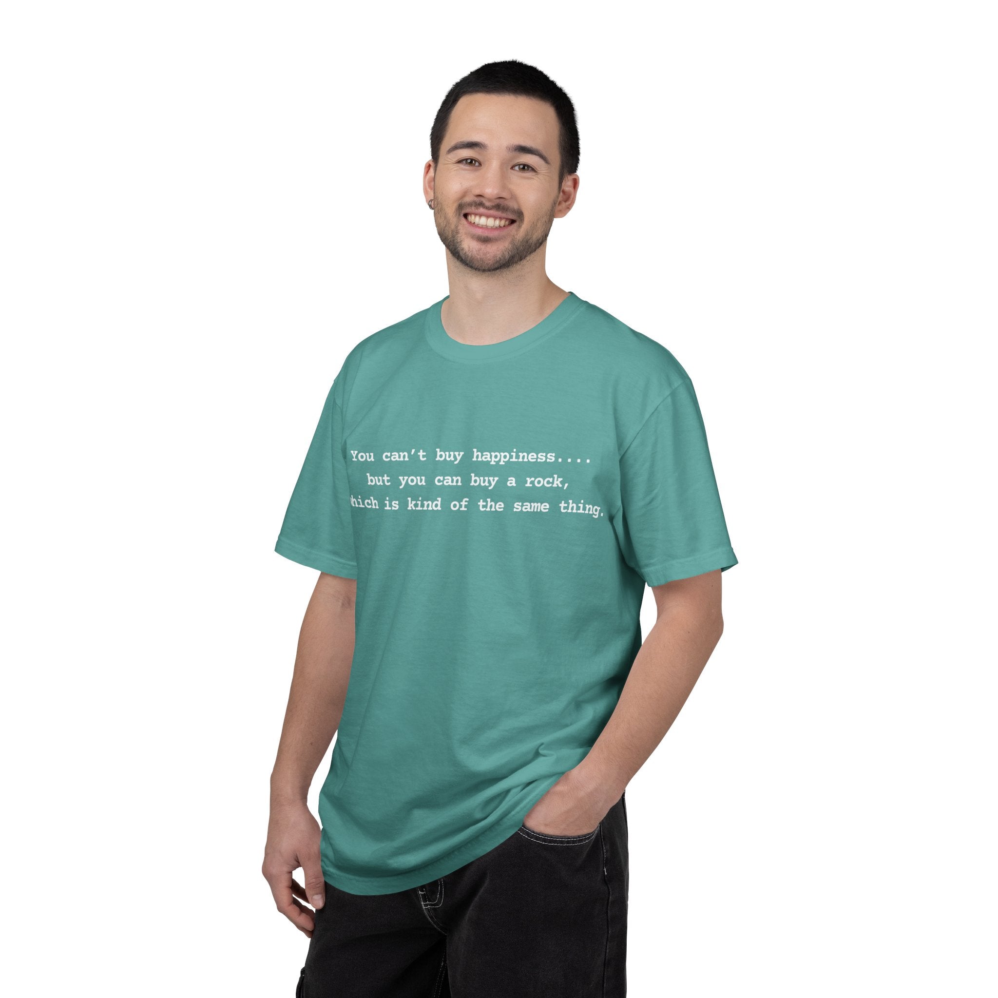 Blue Spruce Funny Geology T-Shirt: You can't buy happiness, but you can buy a rock