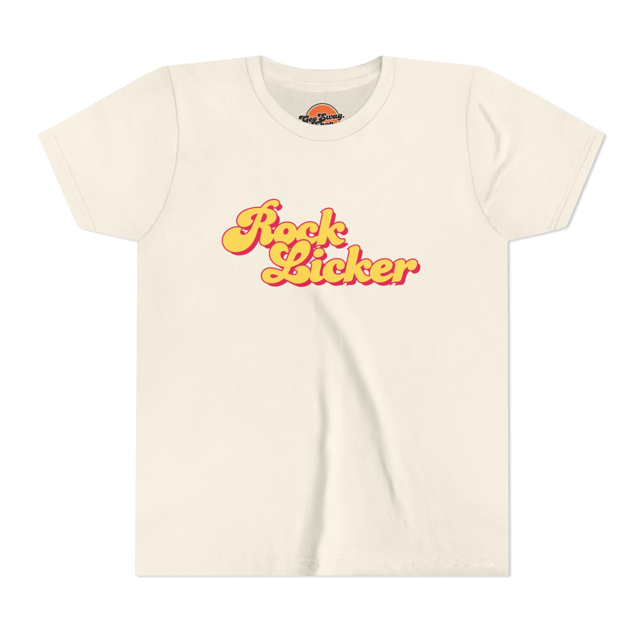 Youth Tee: Rock Licker Yellow Text
