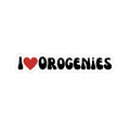 Sticker: I Love Orogenies Kiss-Cut Sticker