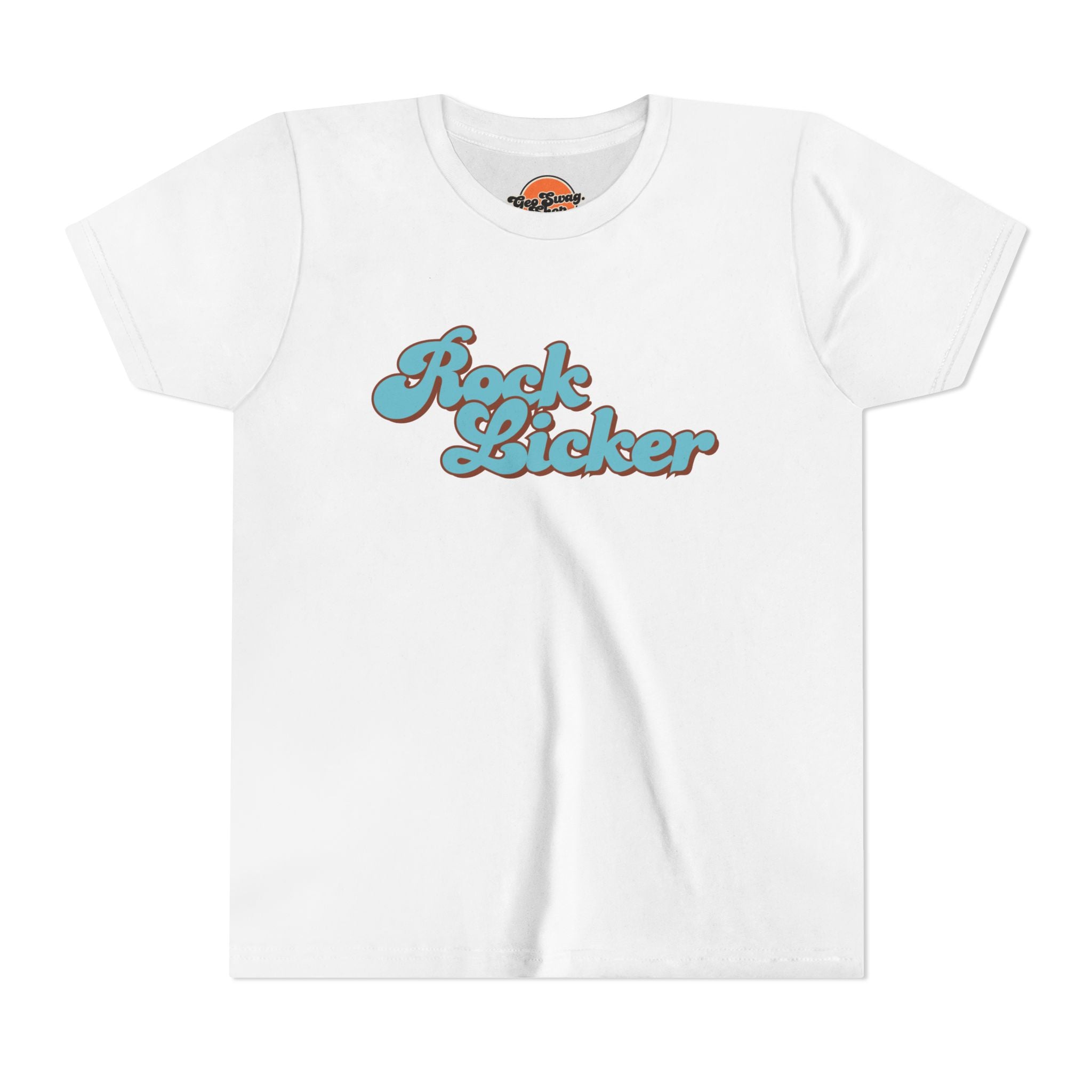 Youth Tee: Rock Licker Blue Text