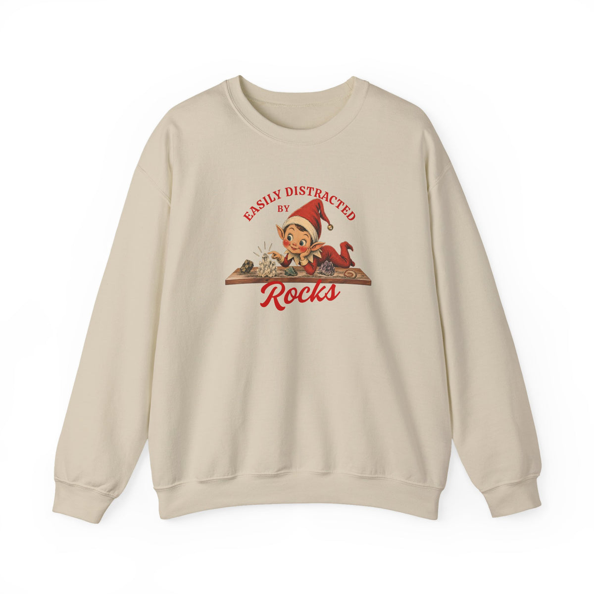 Geology Holiday Sweatshirt Crewneck: Easily Distracted by Rocks