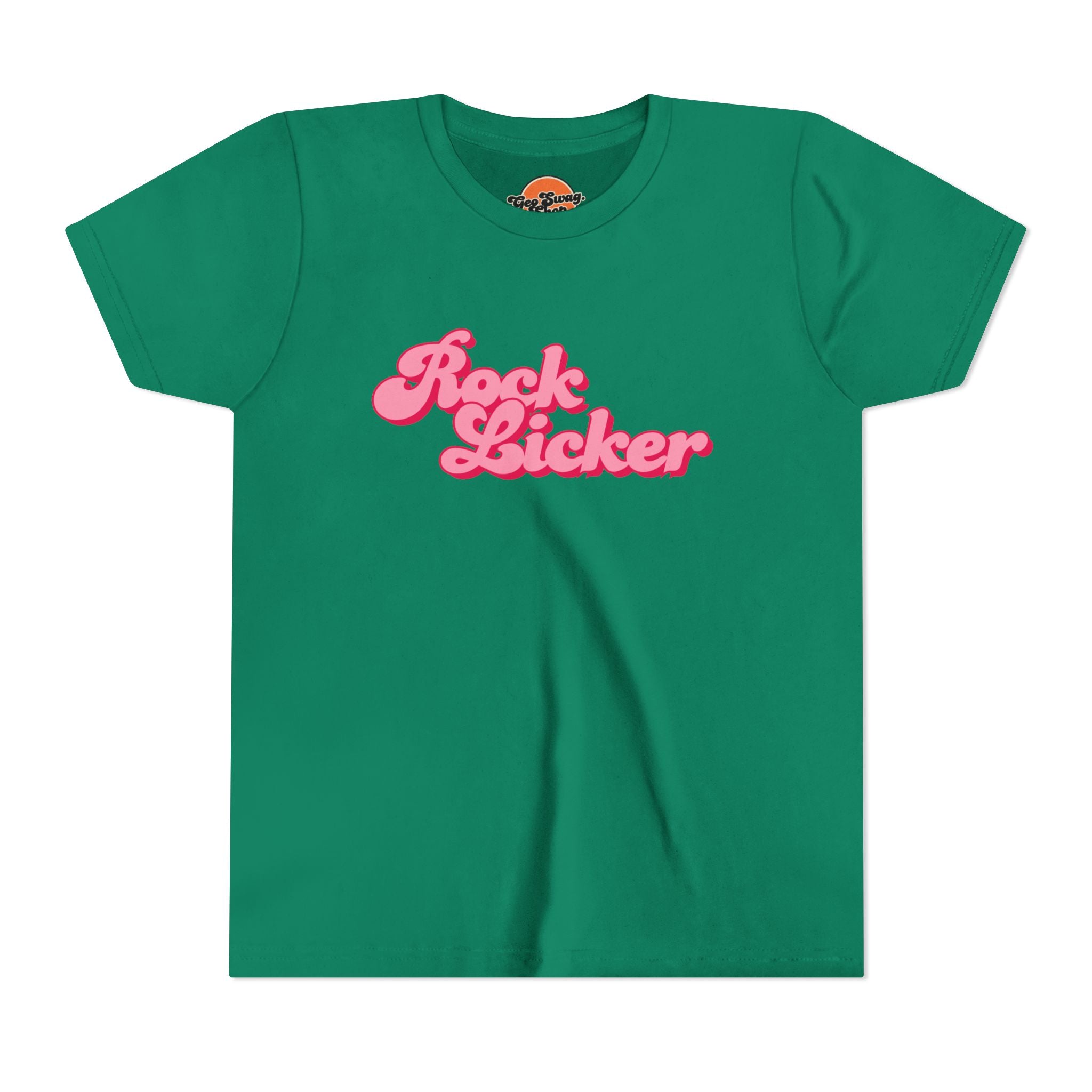 Youth Tee: Rock Licker Pink Text