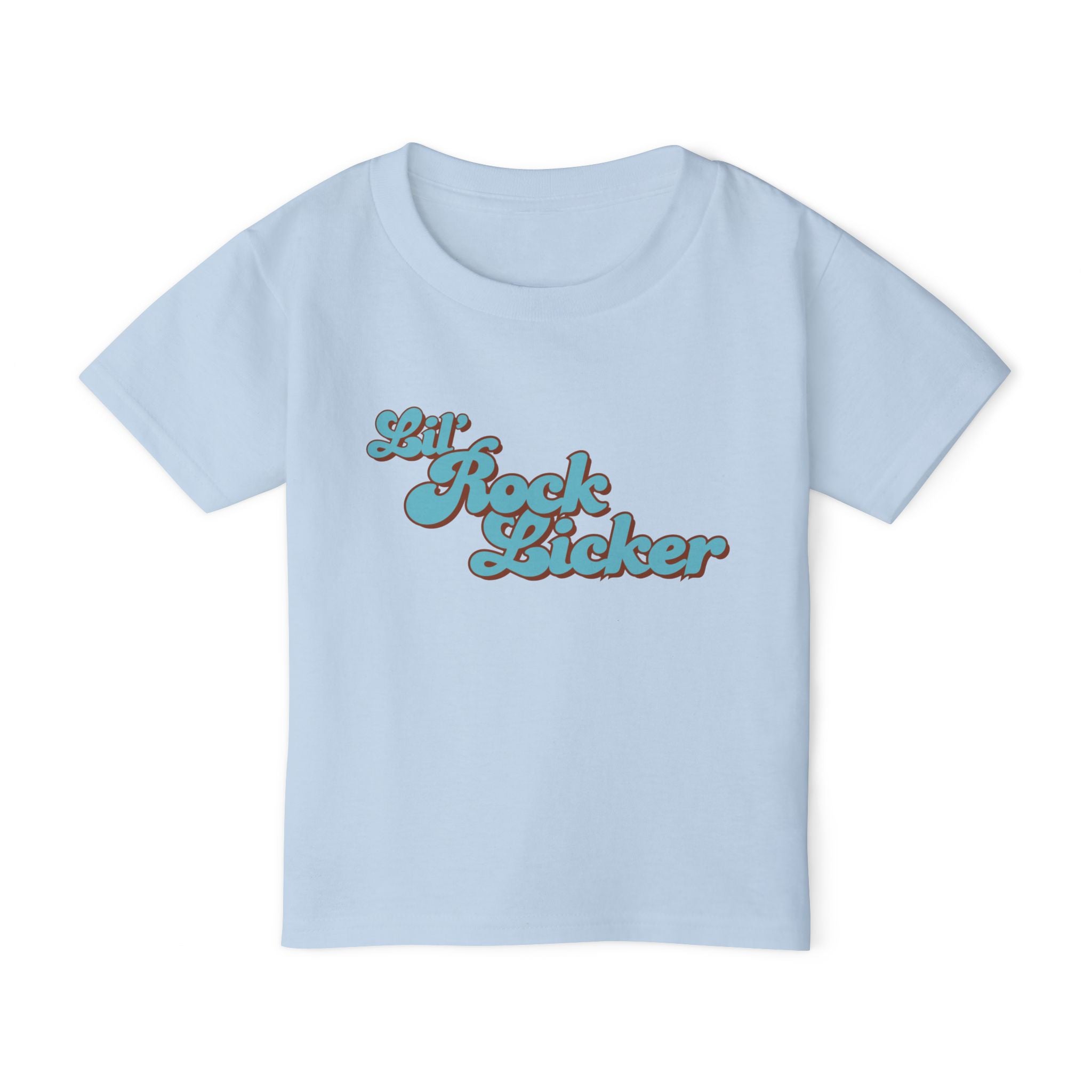 Toddler Tee: Lil Rock Licker Blue Text