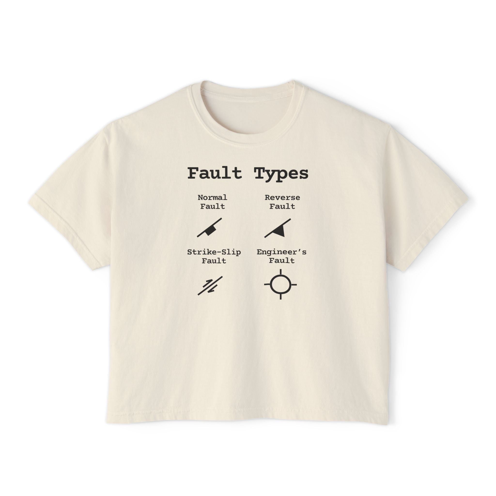 Ivory Women's Geology T-Shirt -  Fault Types