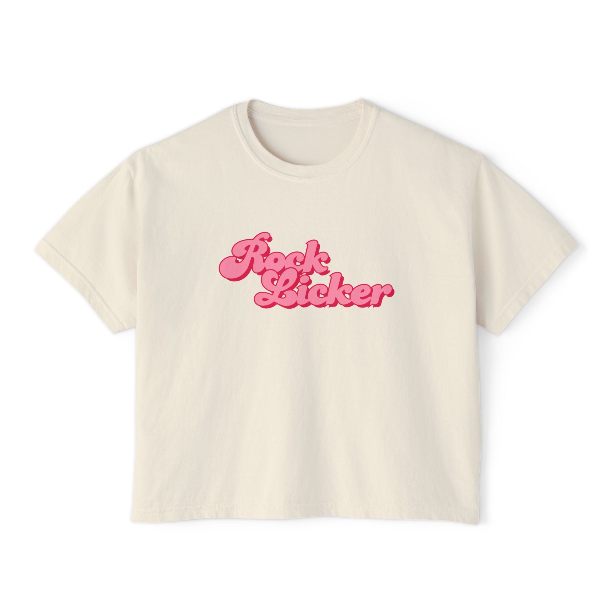 Ivory Women's Geology T-Shirt -  Rock Licker Pink Text