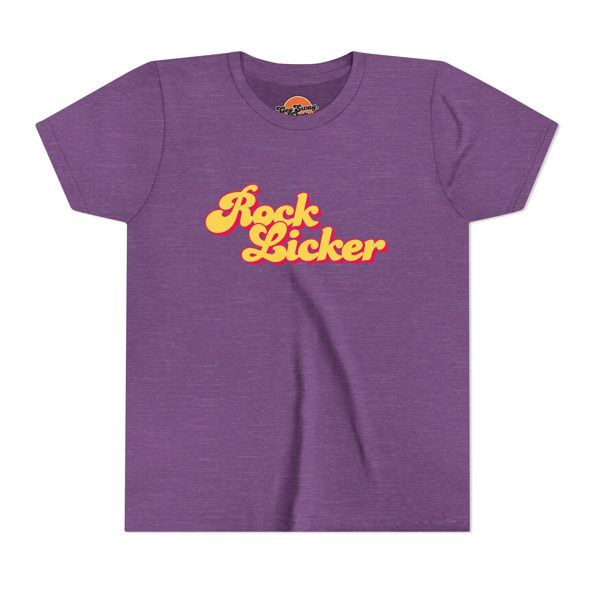 Youth Tee: Rock Licker Yellow Text