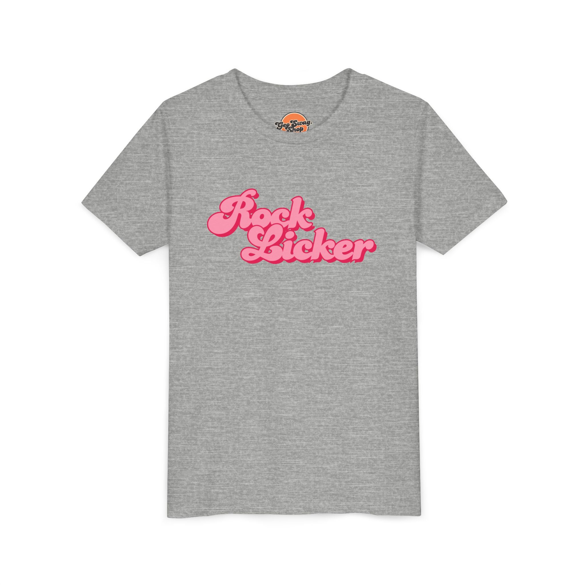 Deep Heather Toddler Geology T-Shirt: Lil Rock Licker Multi Color Retro Colors Text