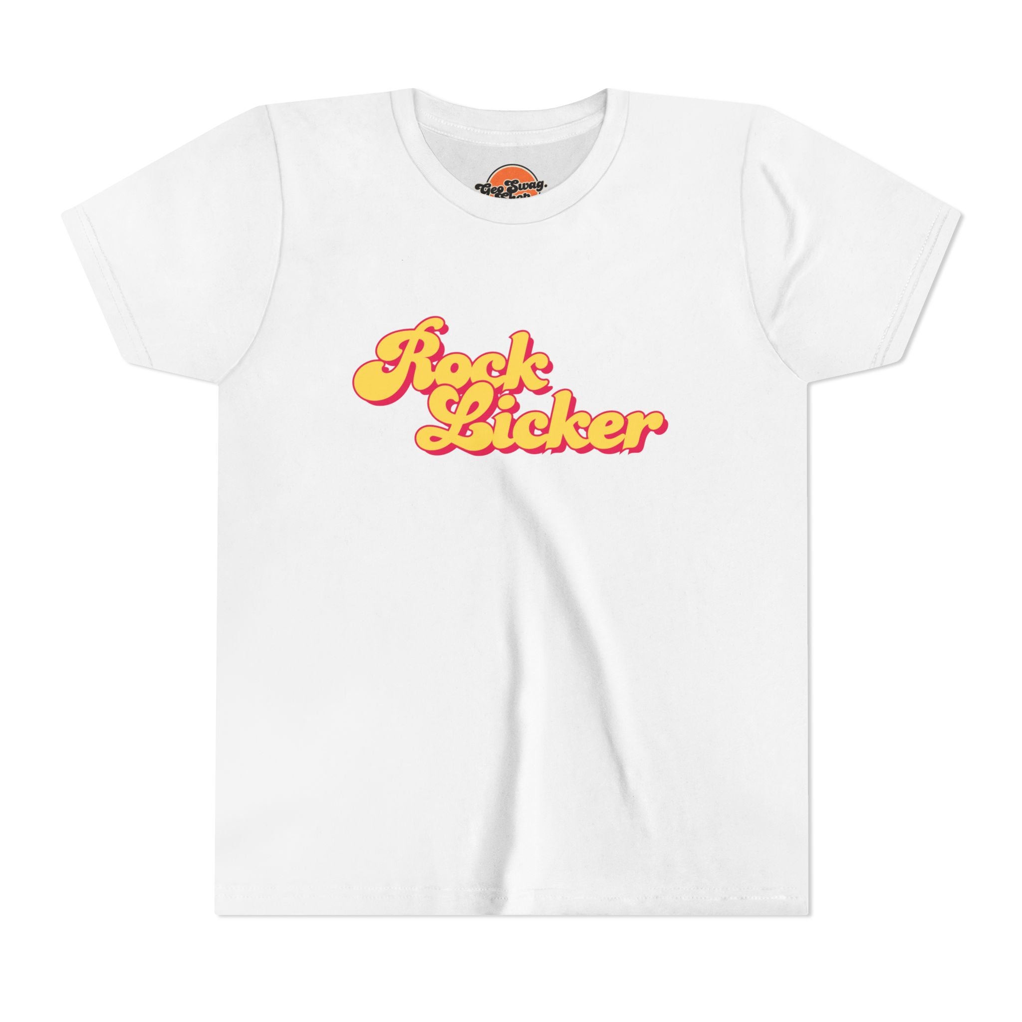 Youth Tee: Rock Licker Yellow Text