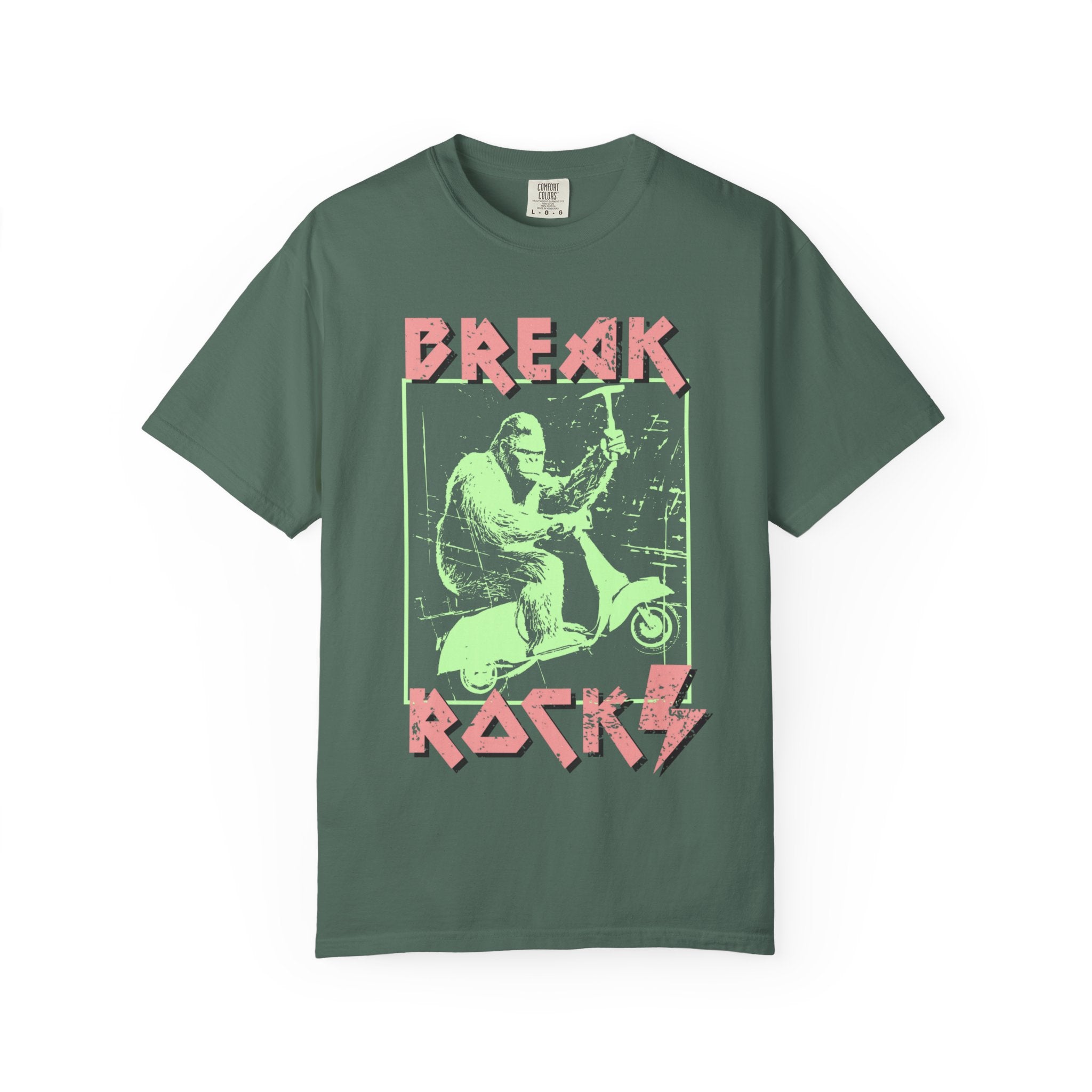 Blue Spruce Funny Geology T-Shirt: Bigfoot - Break Rocks