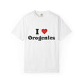 White Funny Geology T-Shirt: I Love Orogenies