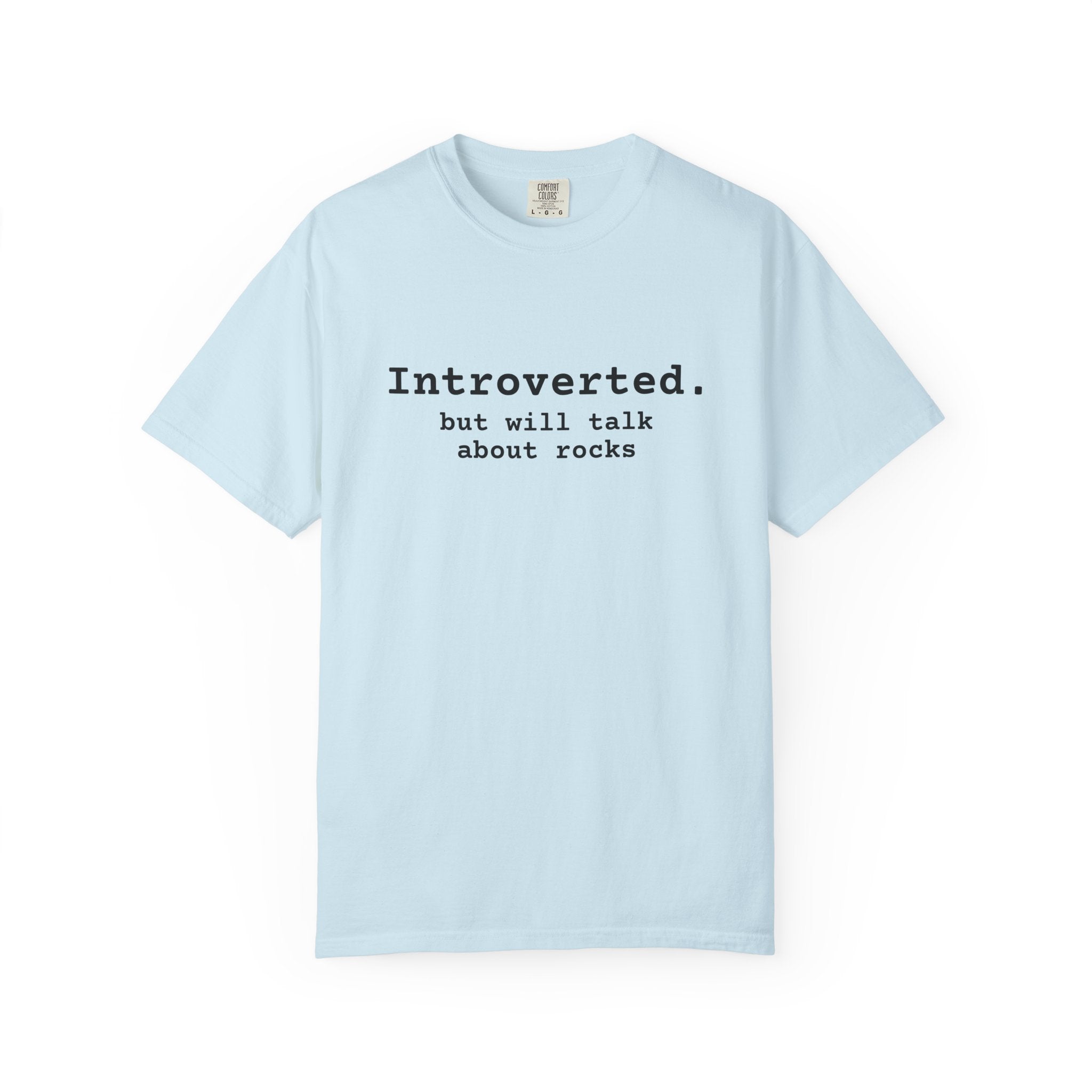 True Navy Funny Geology T-Shirt: Introverted but Will Talk About Rocks