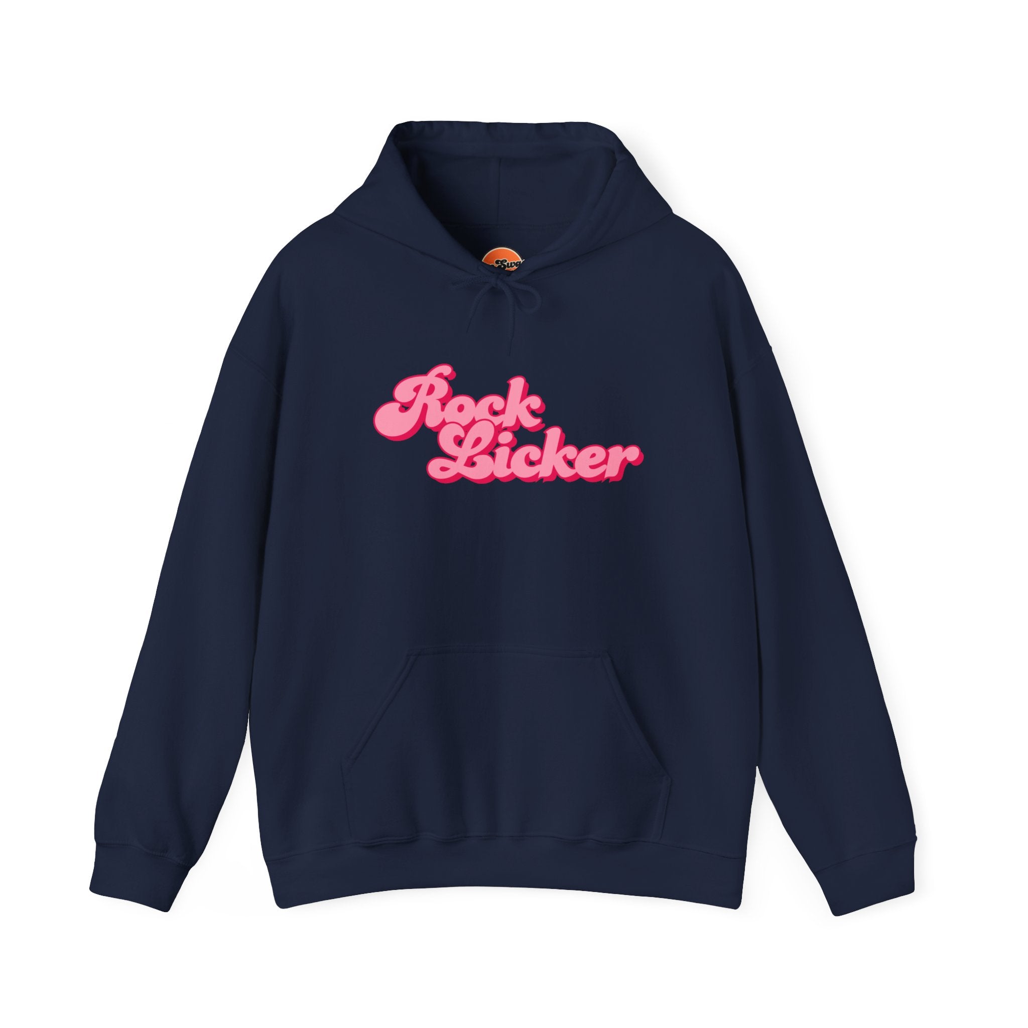 Sweatshirt Hoodie: Rock Licker pink text