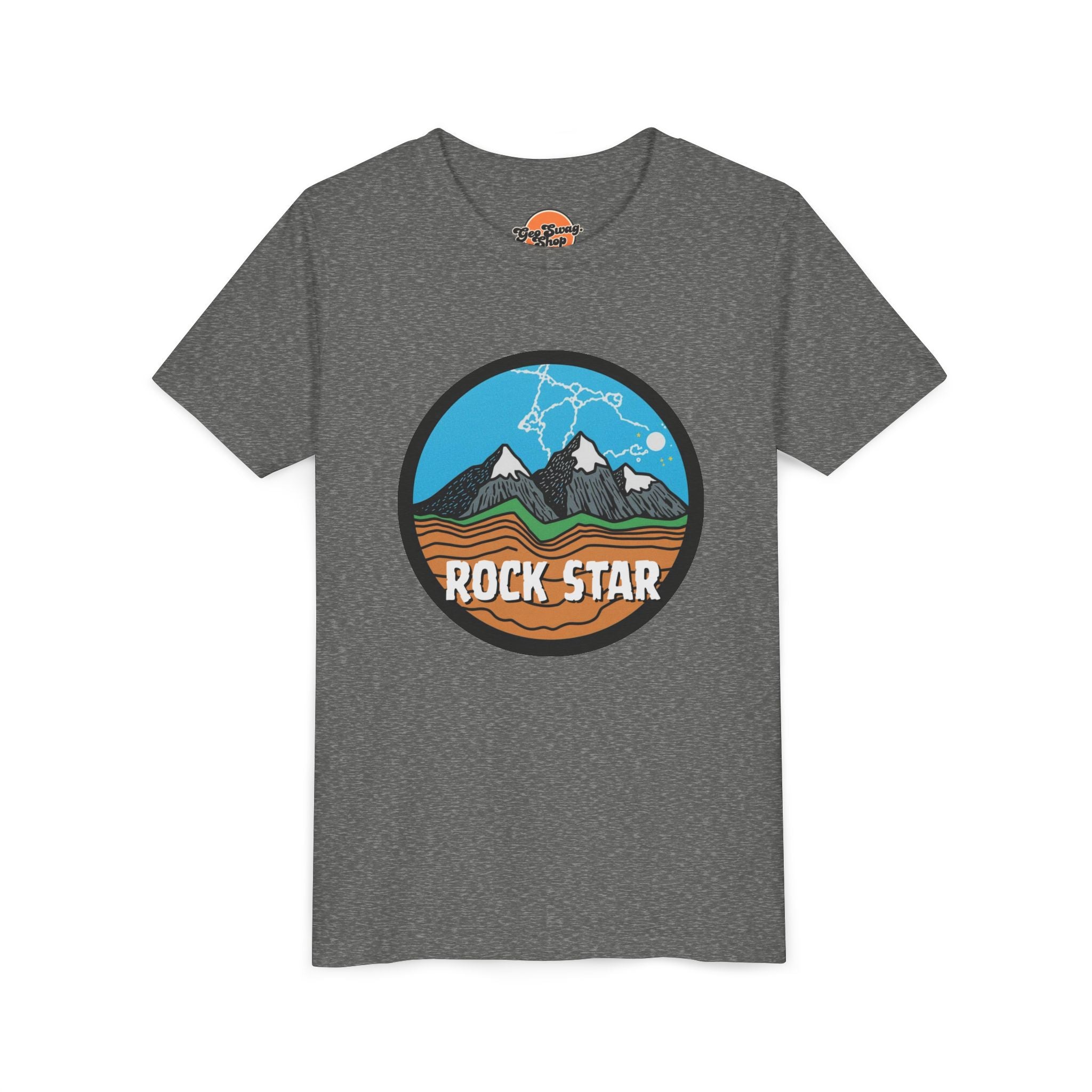 Navy Toddler Geology T-Shirt: Don't Throw Rocks, Keep em' in Your Pockets