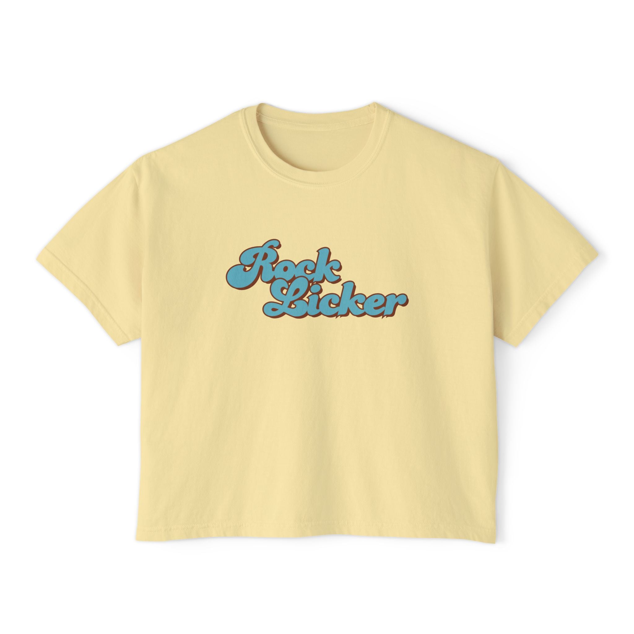 Peachy Women's Geology T-Shirt -  Rock Licker Blue Text