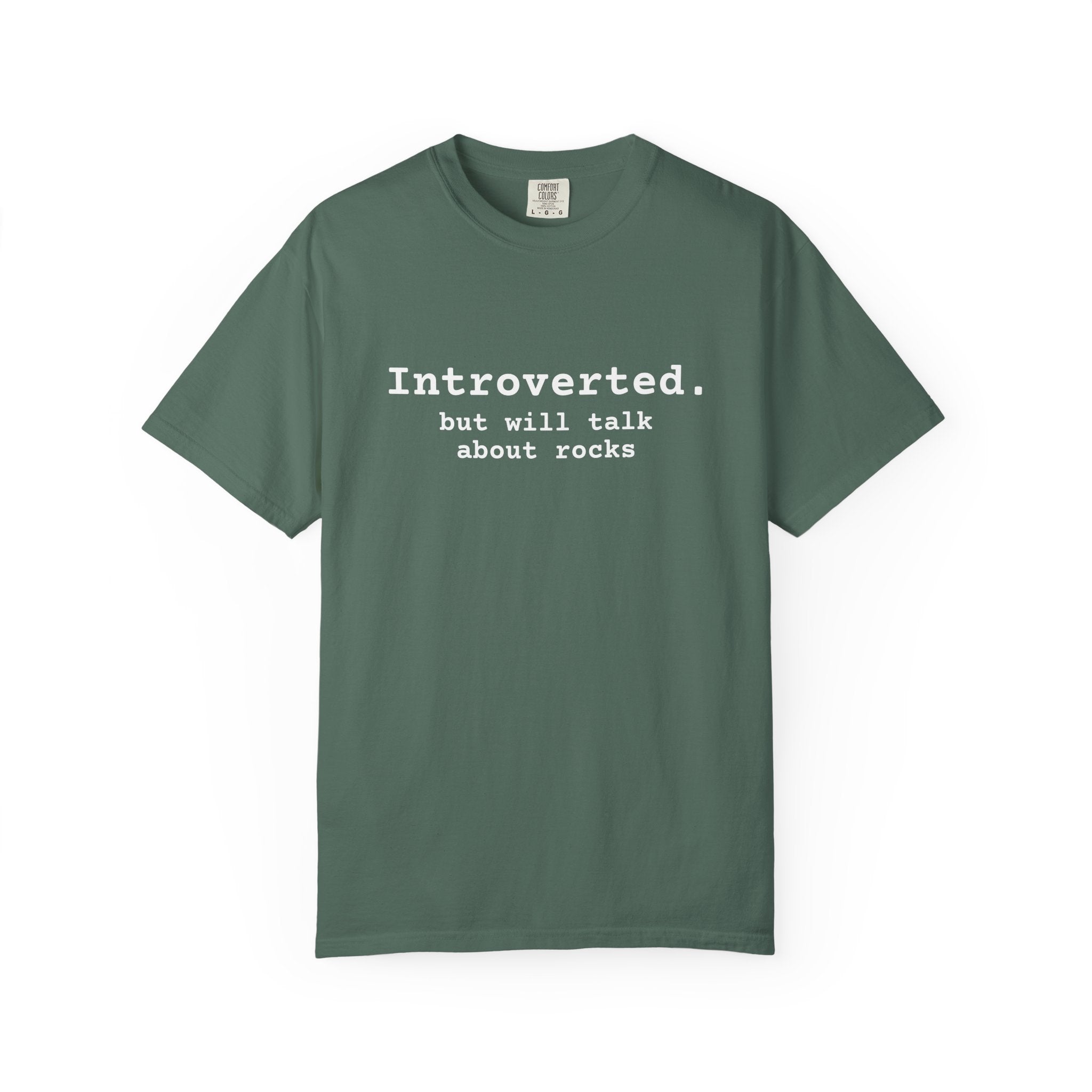 Black Funny Geology T-Shirt: Introverted but Will Talk About Rocks
