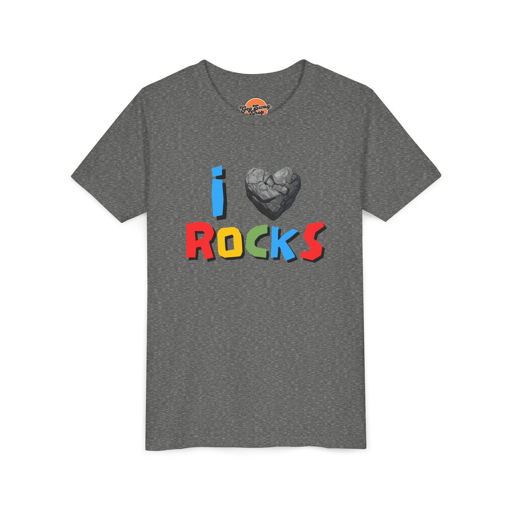 Youth Tee: I Love Rocks