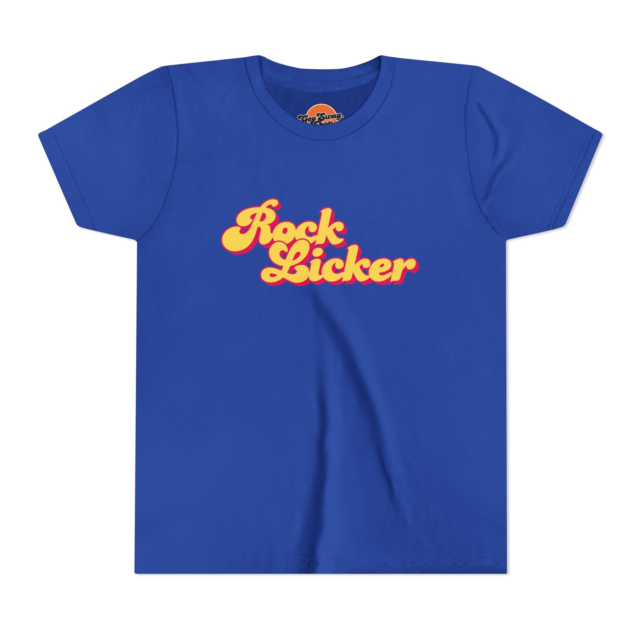 Youth Tee: Rock Licker Yellow Text