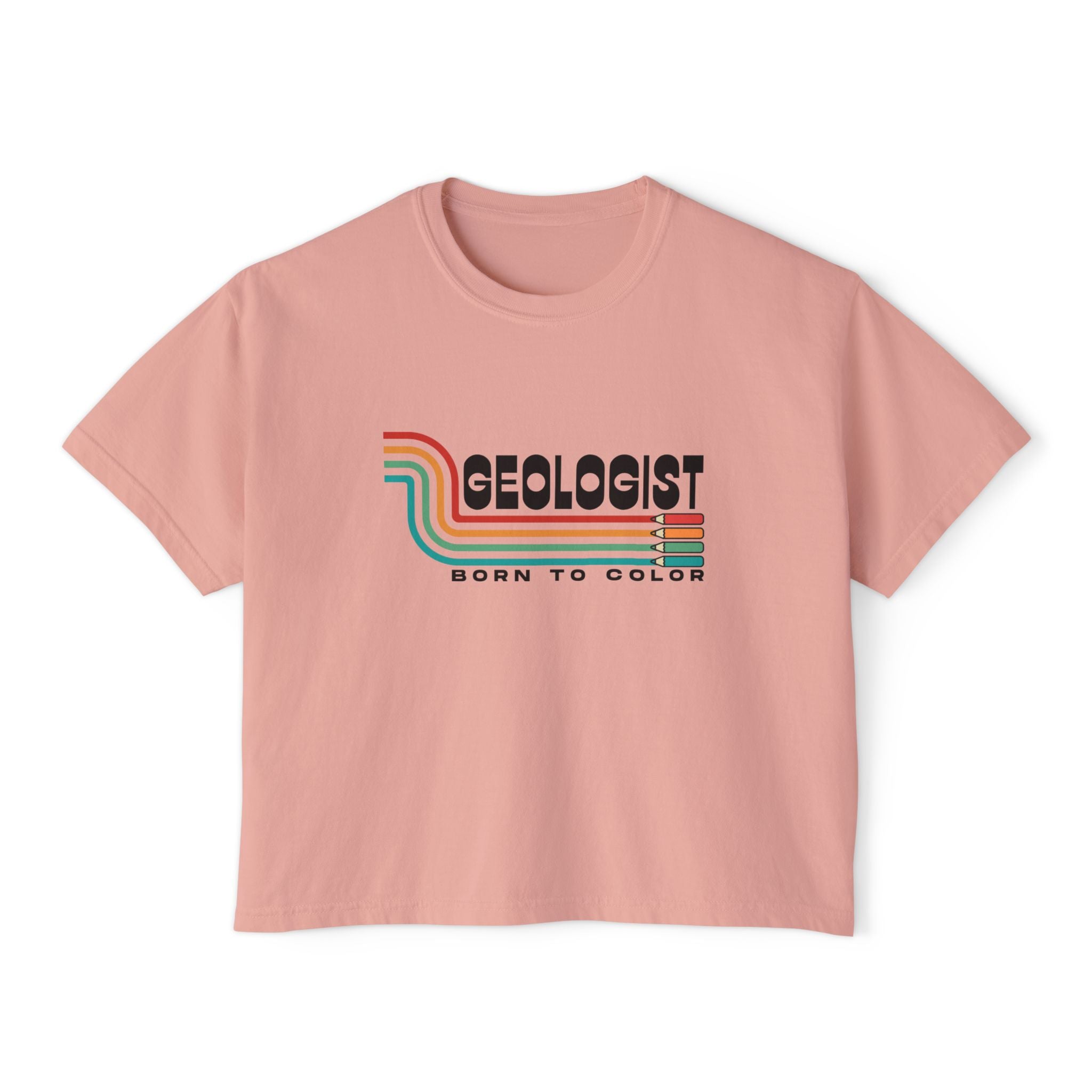 Boxy Tee: Geologist 'Born to Color'