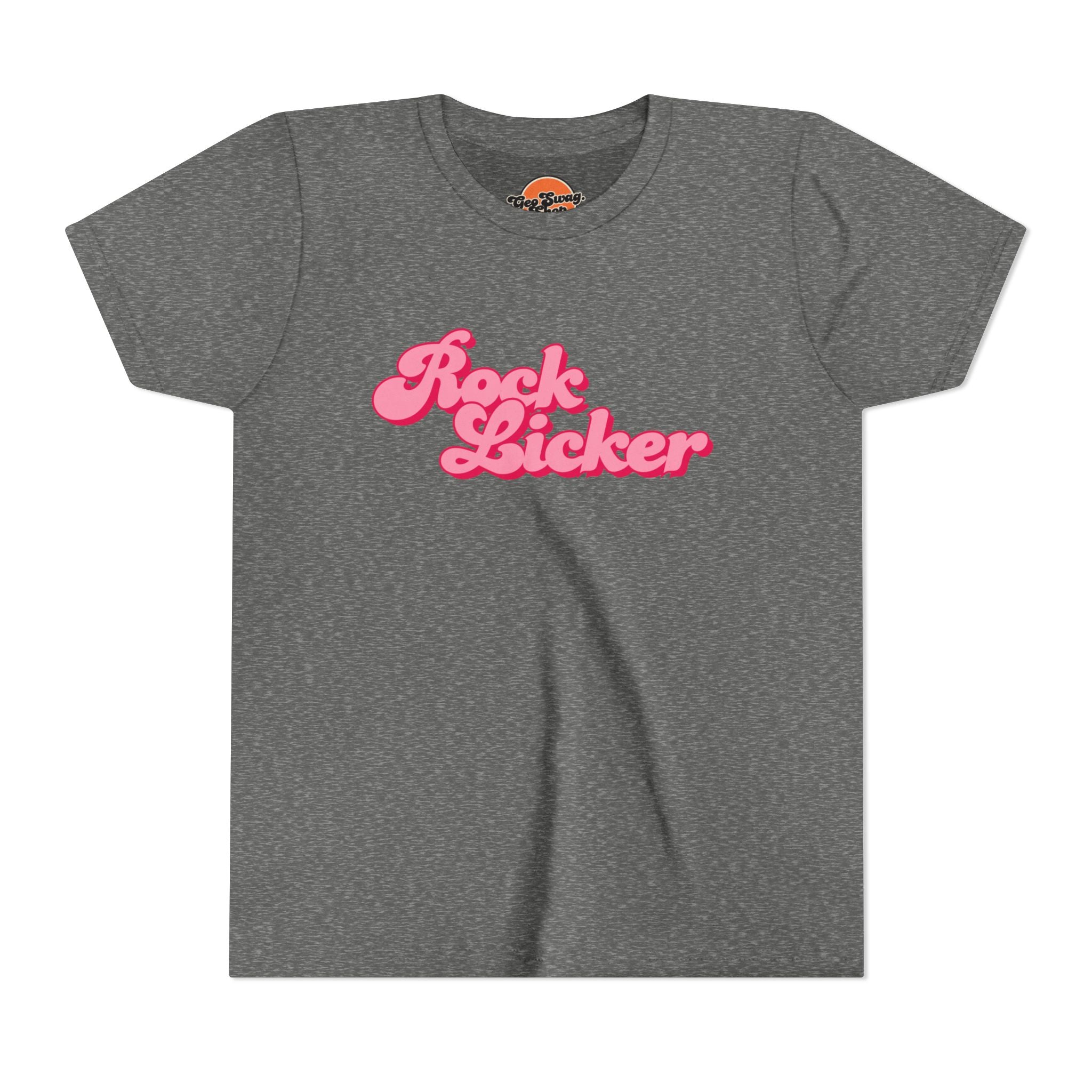 Youth Tee: Rock Licker Pink Text