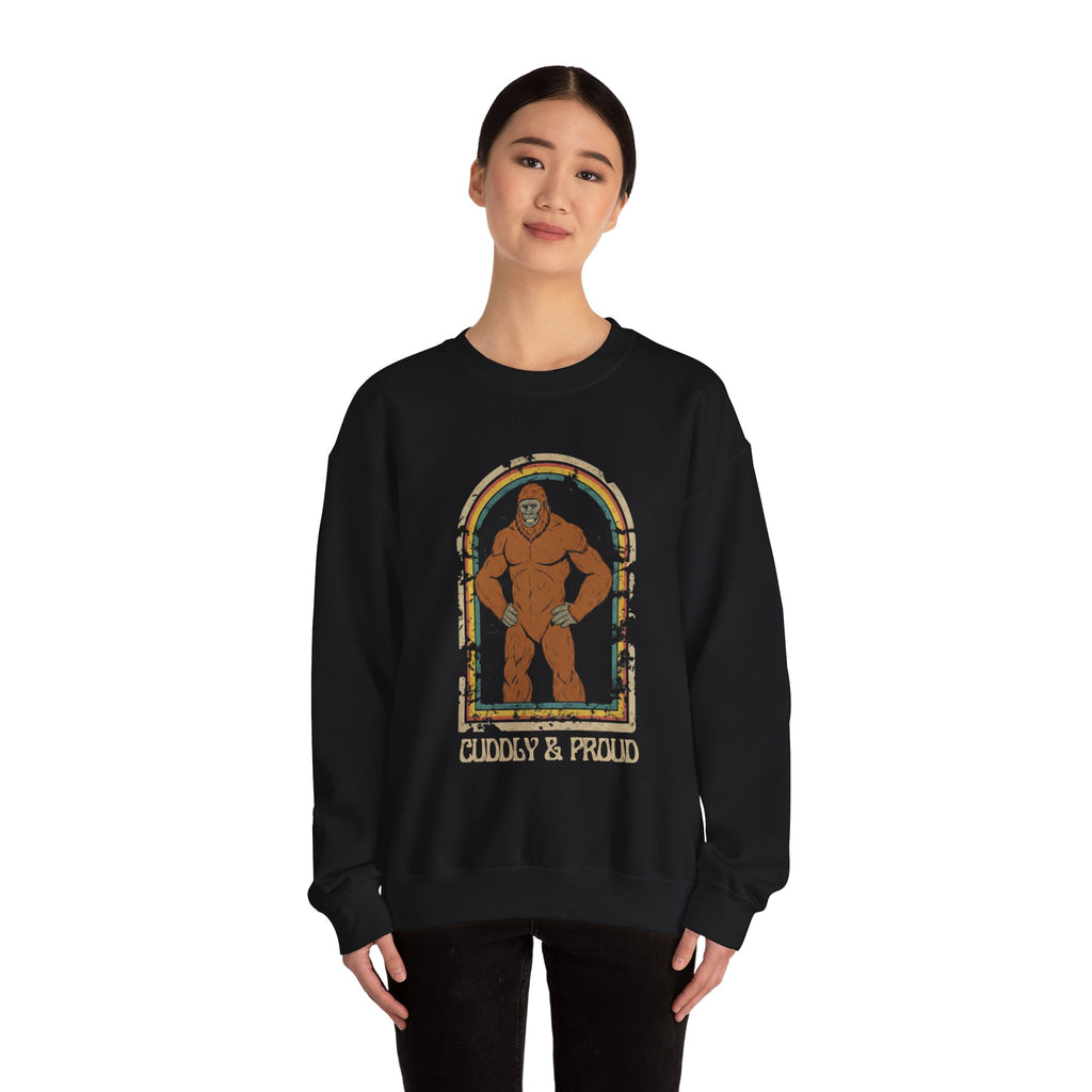 Sweatshirt Crewneck: Bigfoot - Cuddly & Proud