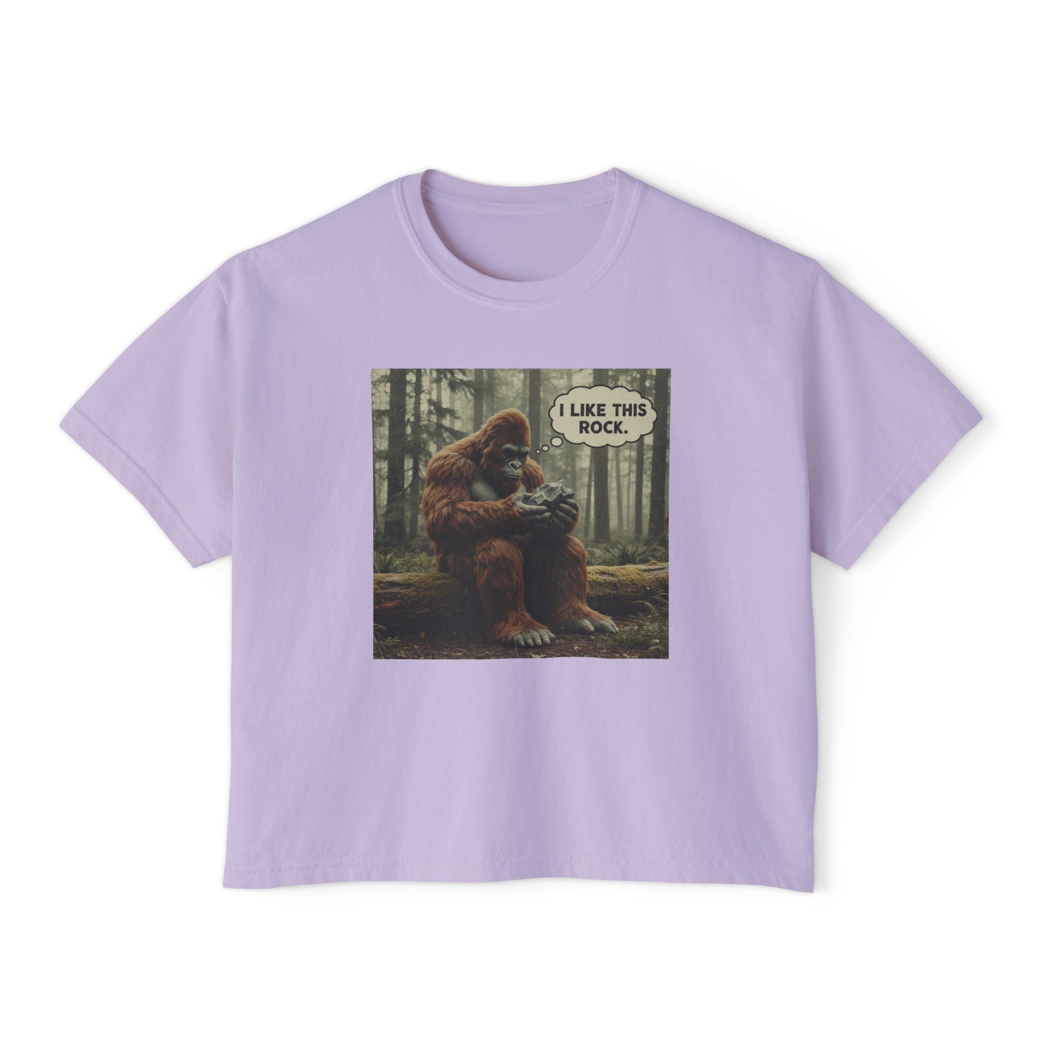 White Women's Geology T-Shirt -  Bigfoot - I like this Rock